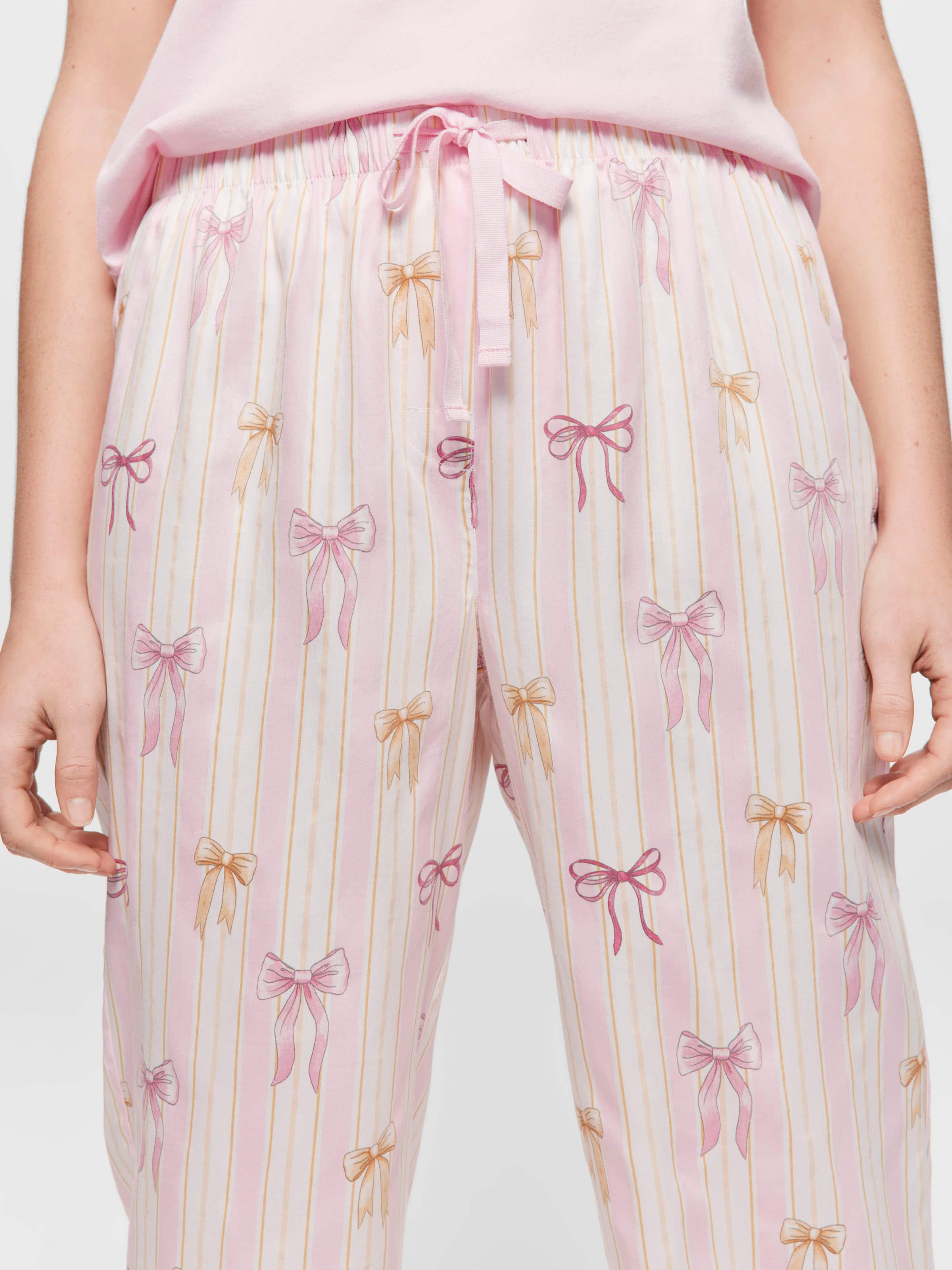 Bow Stripe 3/4 Pj Pant