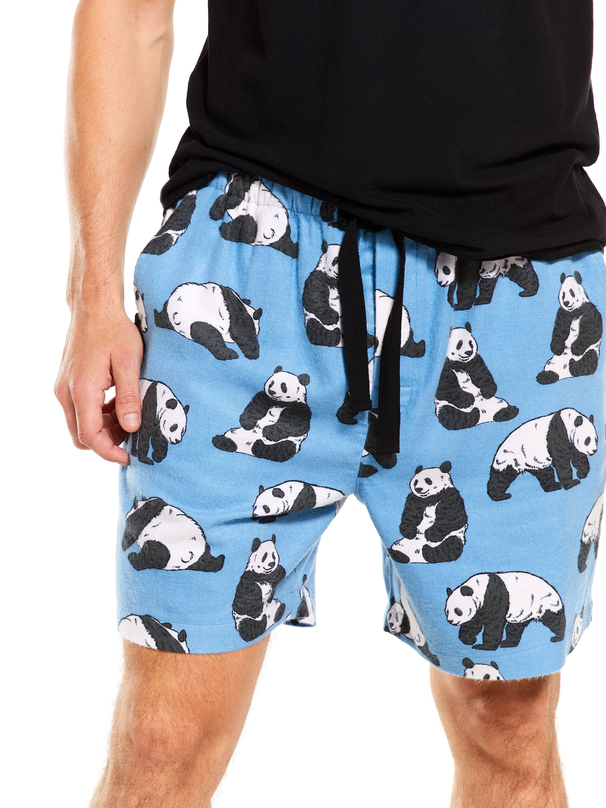 Panda Bamboo Flannelette Mid Short