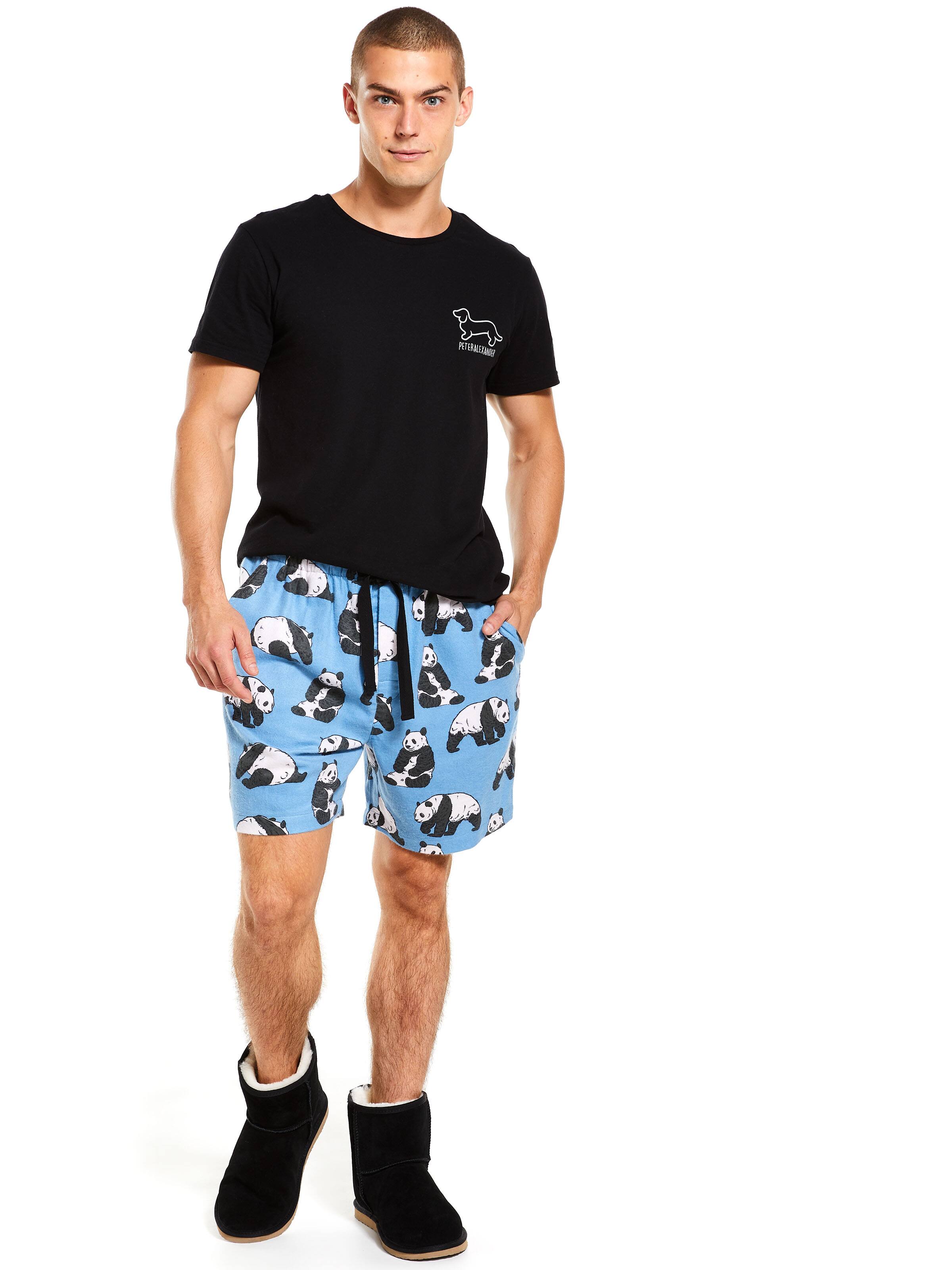Panda Bamboo Flannelette Mid Short