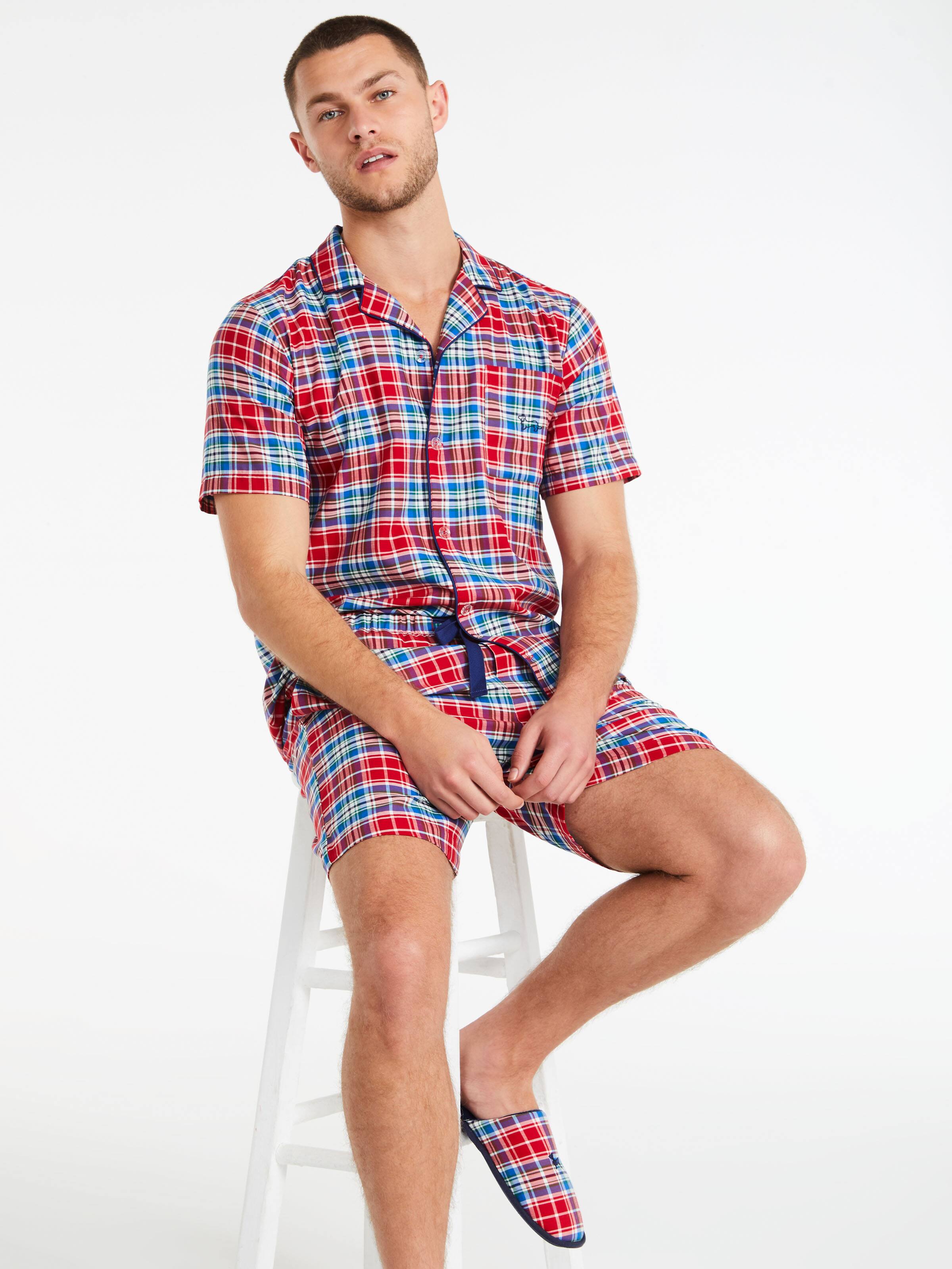 Christmas Tartan Shortie Pj Set