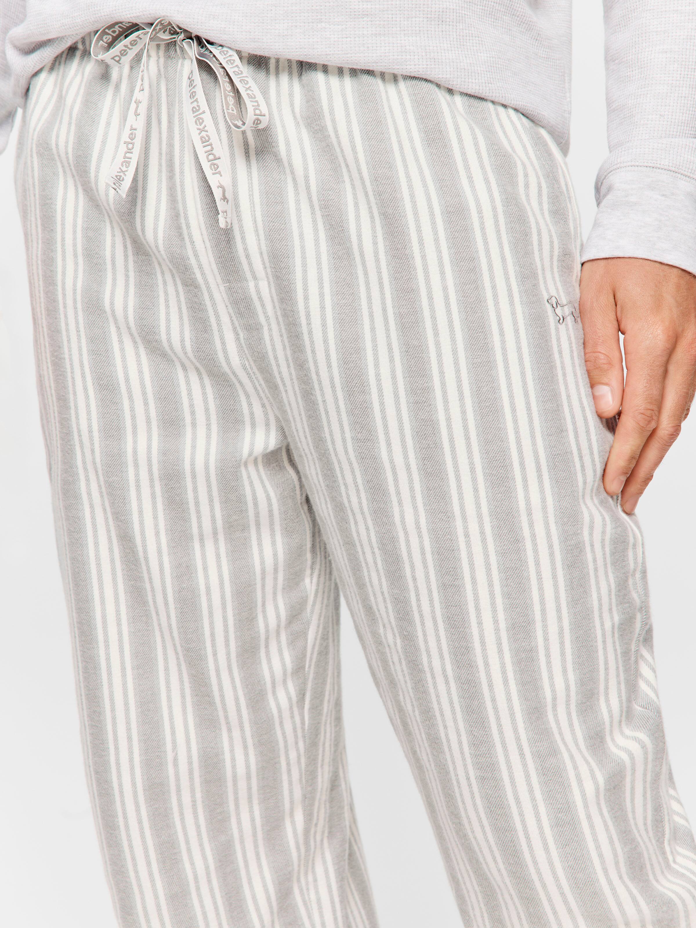 Grey Stripe Flannelette Pj Pant