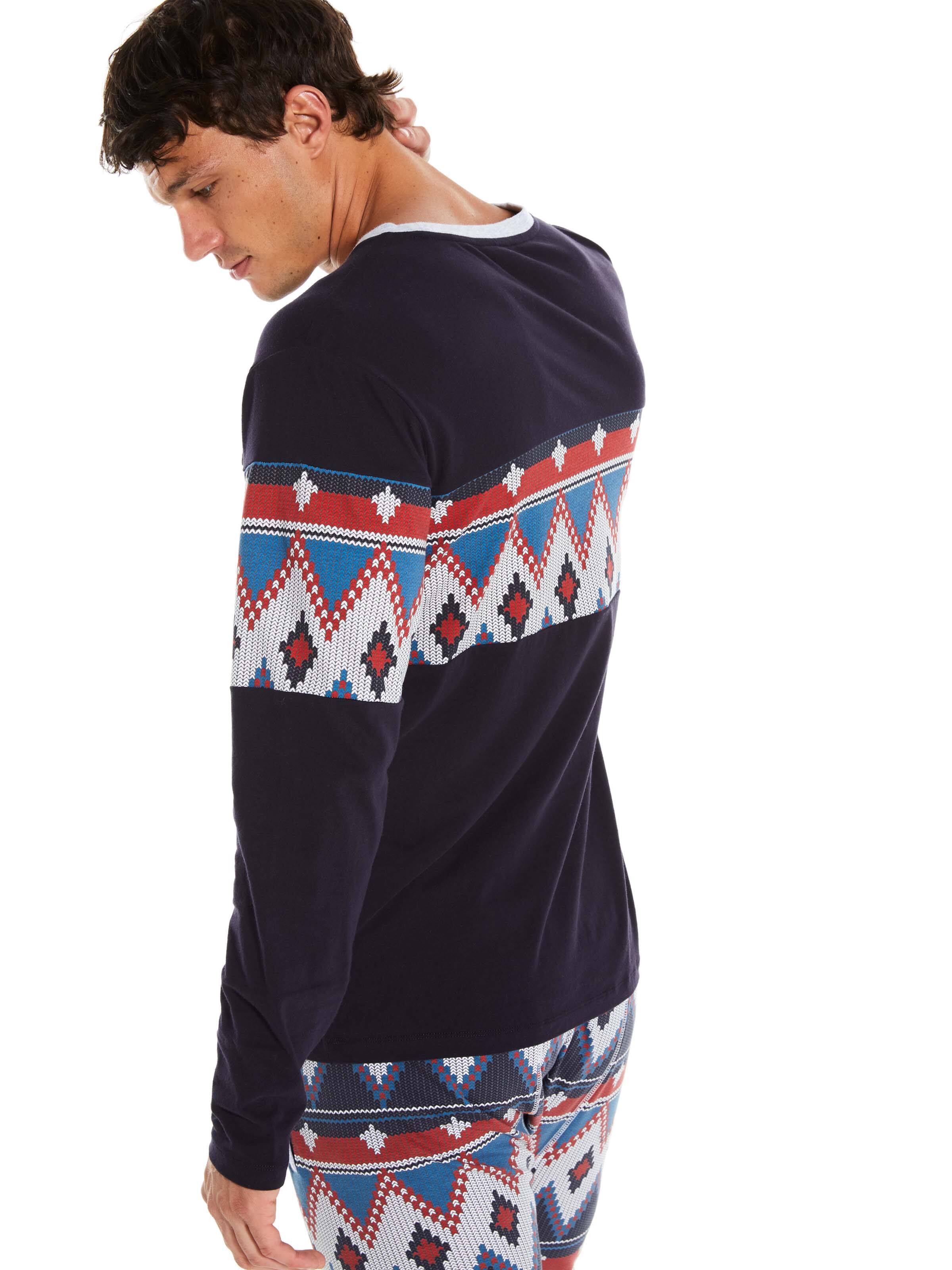 Fair Isle Long Sleeve Sweater Tee