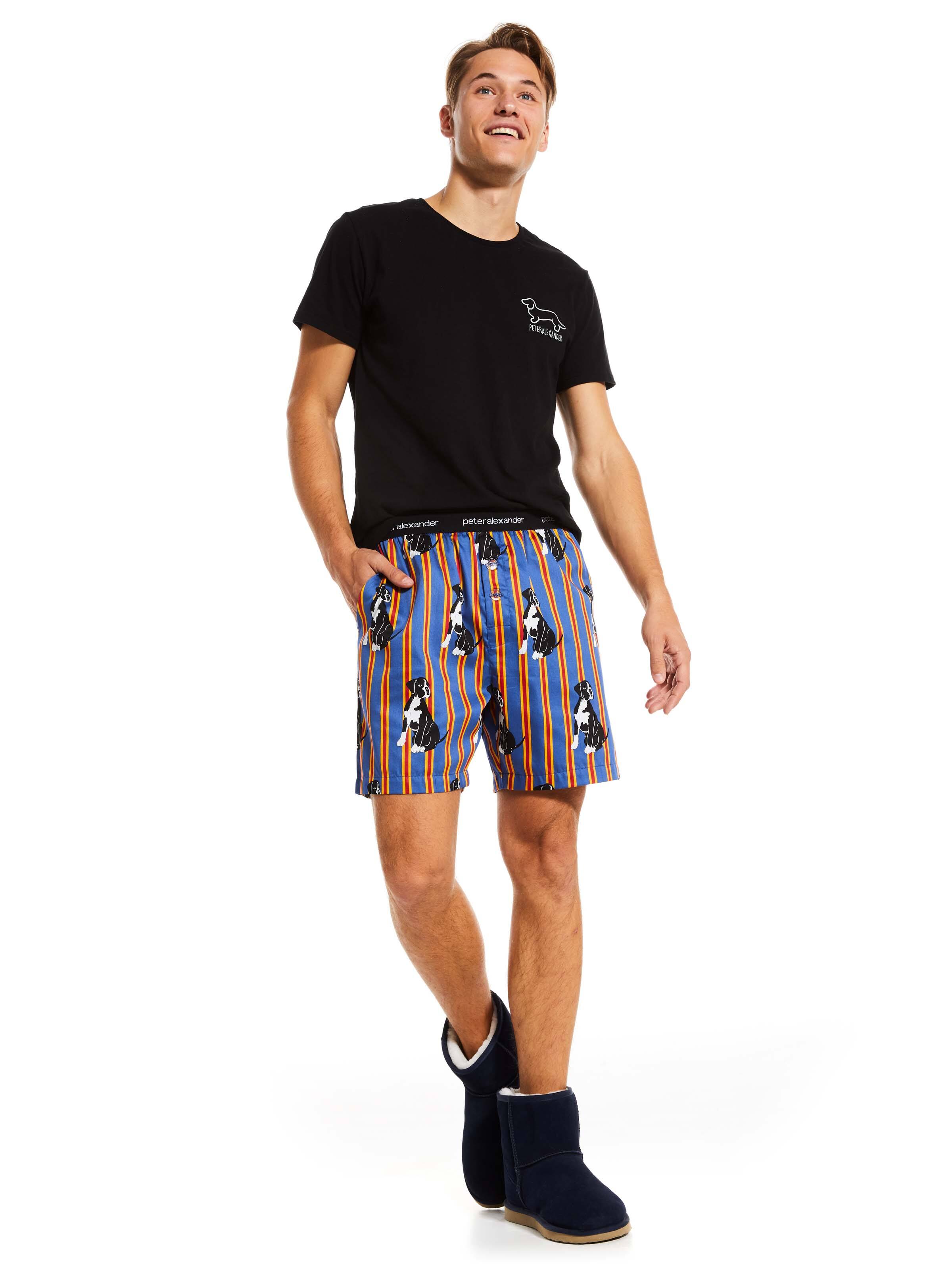 Boxer Dog Stripe Mid Short