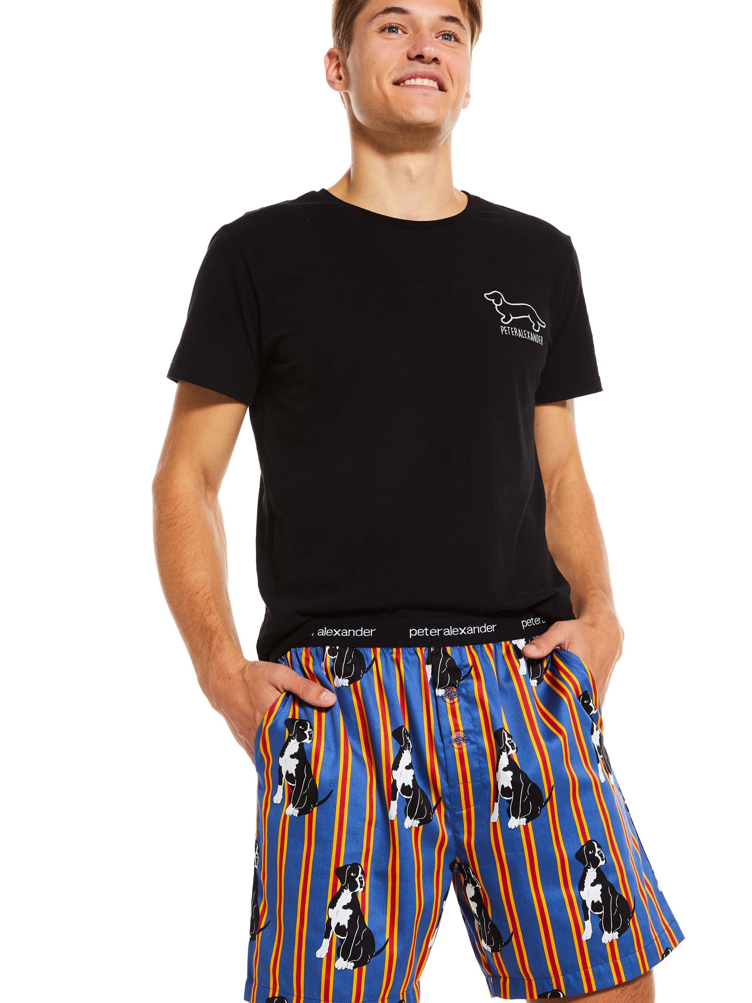 Boxer Dog Stripe Mid Short