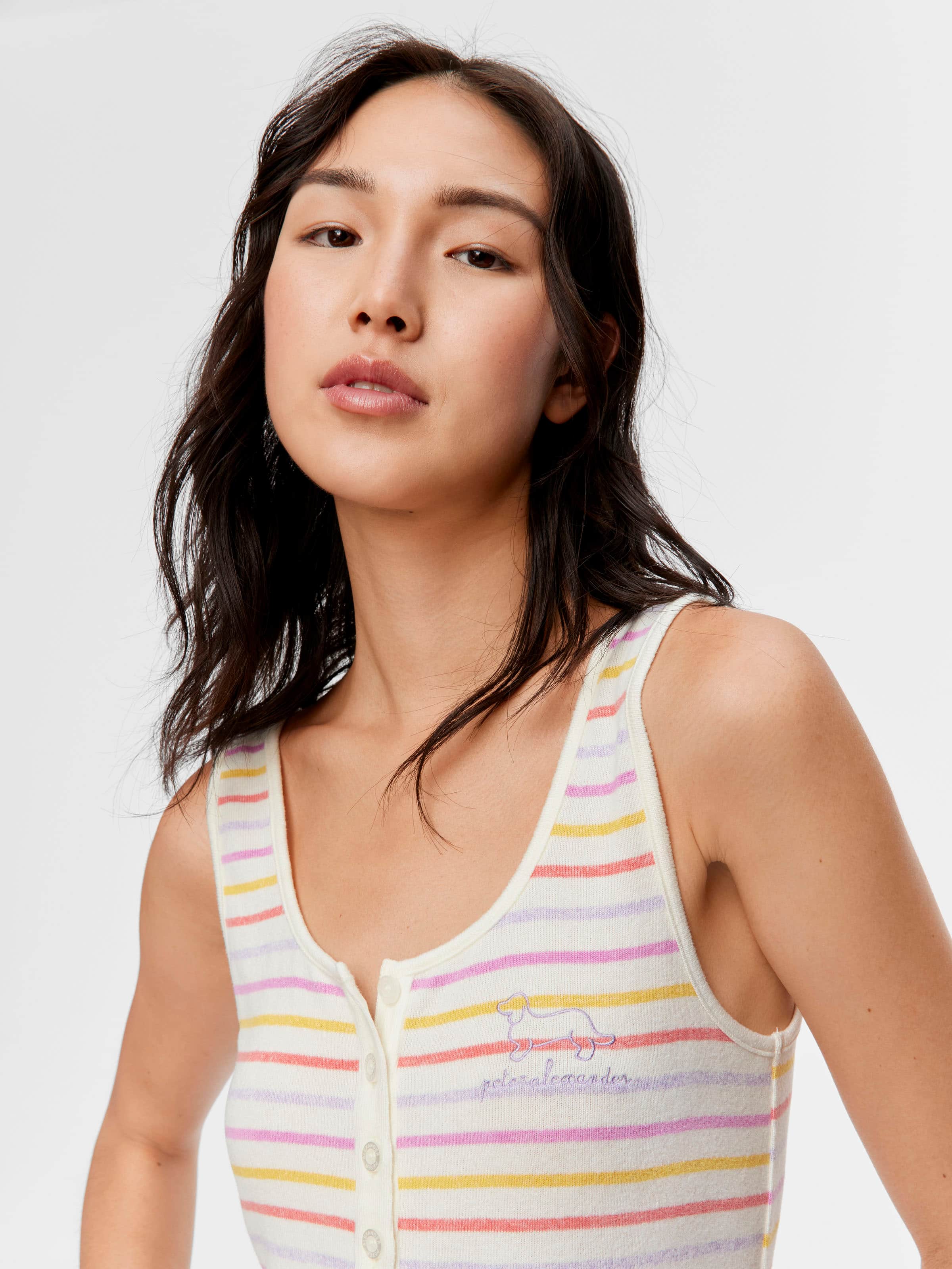 Fuzzy Stripe Tank