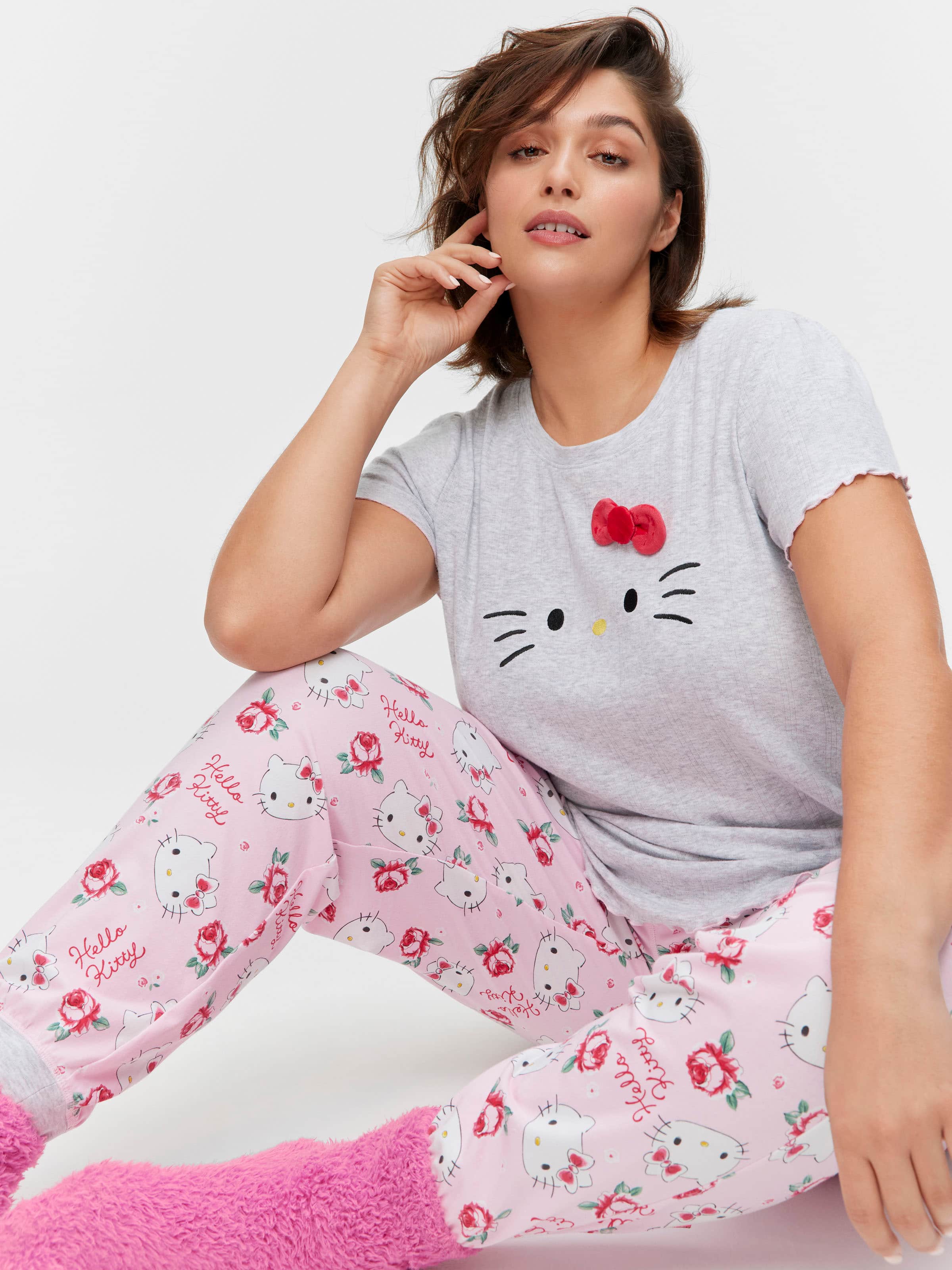 P.A. Plus Hello Kitty Roses Easy Pj Pant