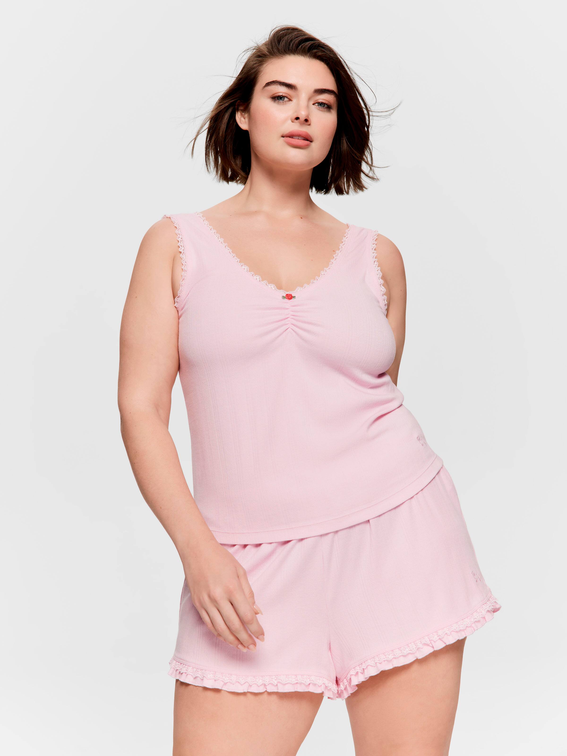 P.A. Plus Pointelle Lace Tank