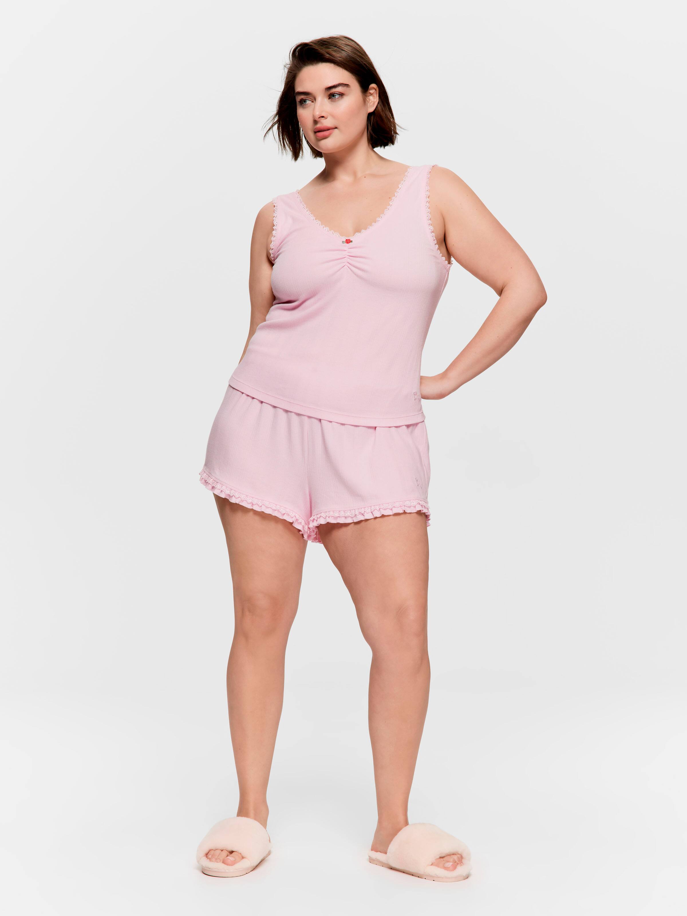 P.A. Plus Pointelle Lace Tank