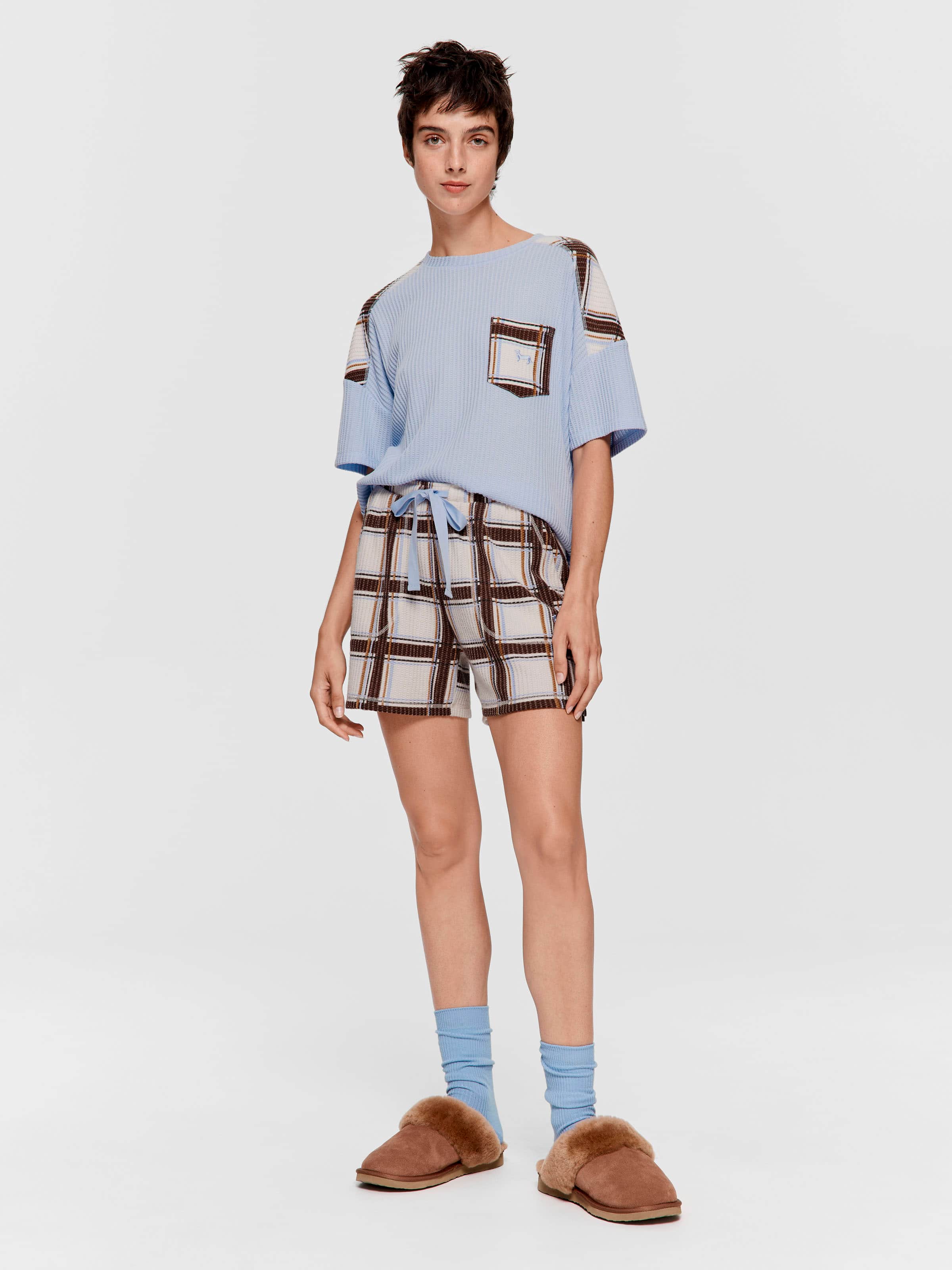 Waffle Check Long Short