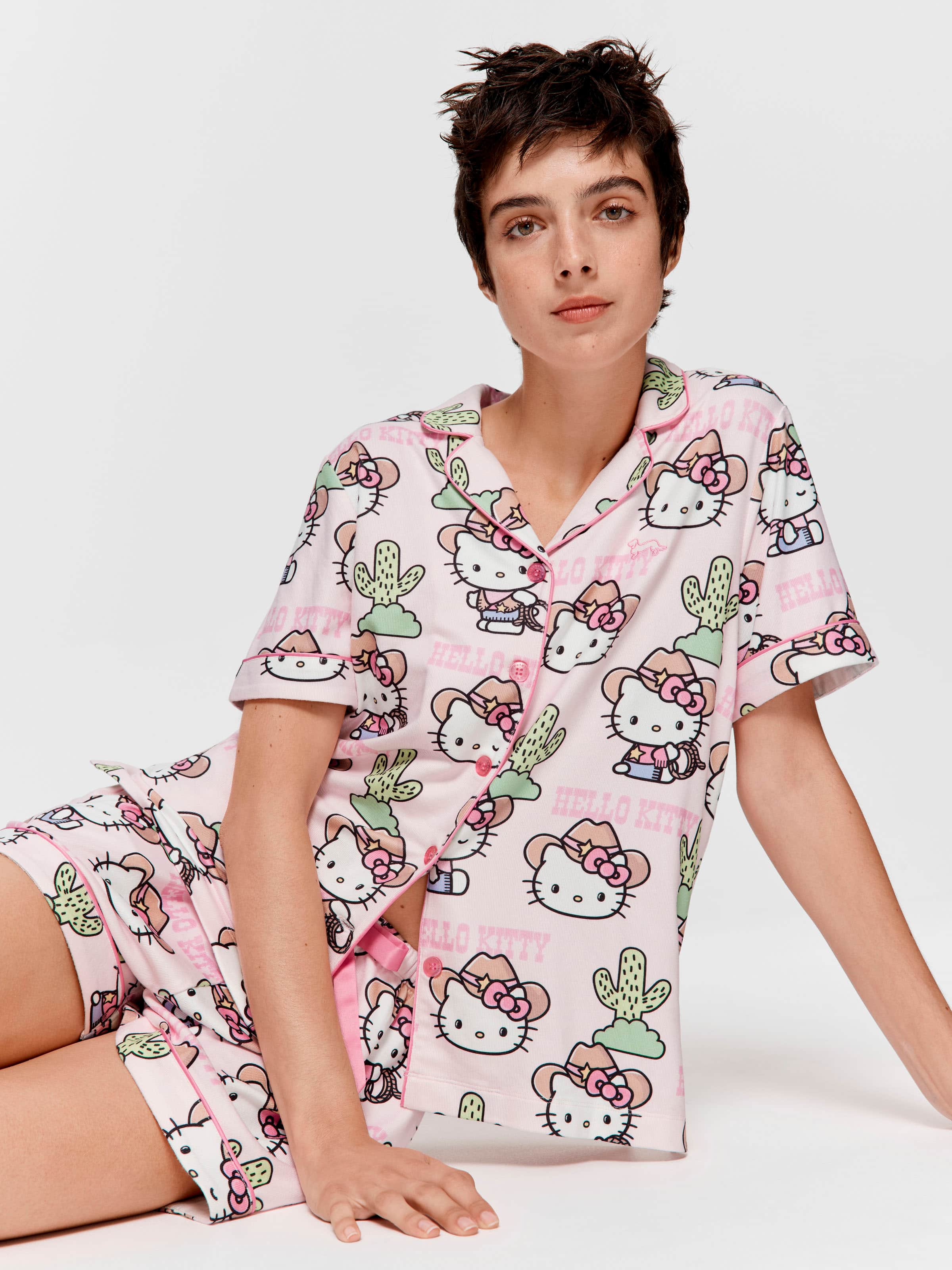 Howdy Hello Kitty Shortie Pj Set