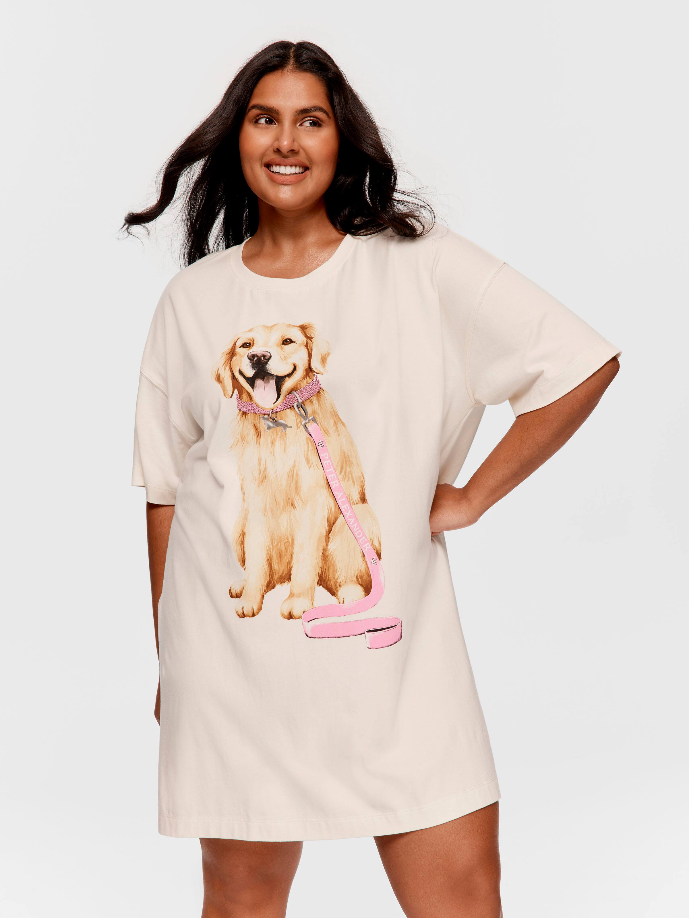 P.A. Plus Golden Retriever Split Hem Sleep Tee