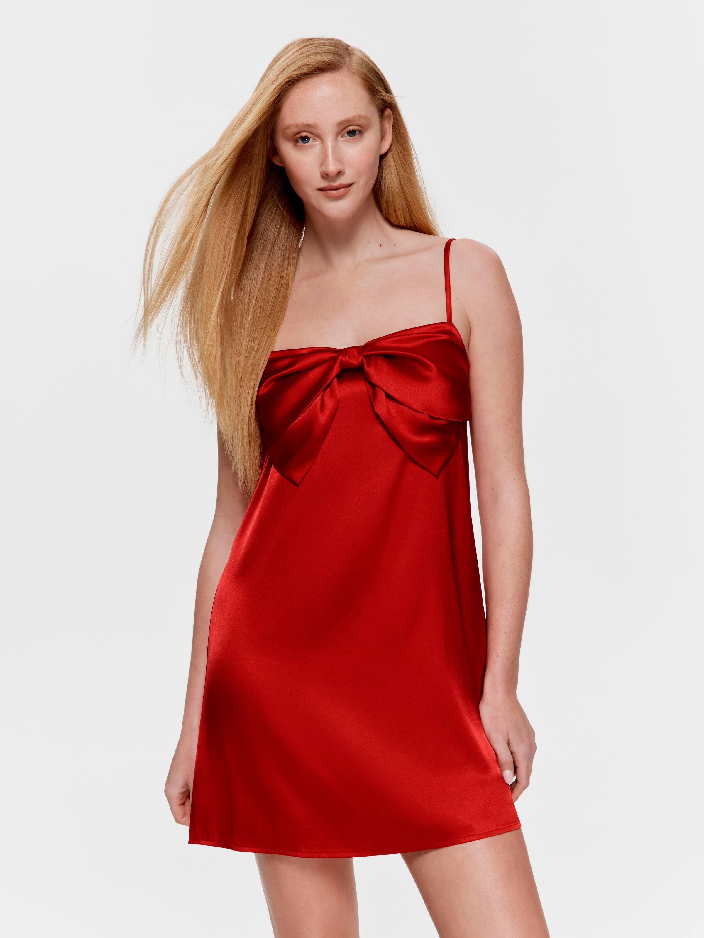 Bow Satin Slip Nightie
