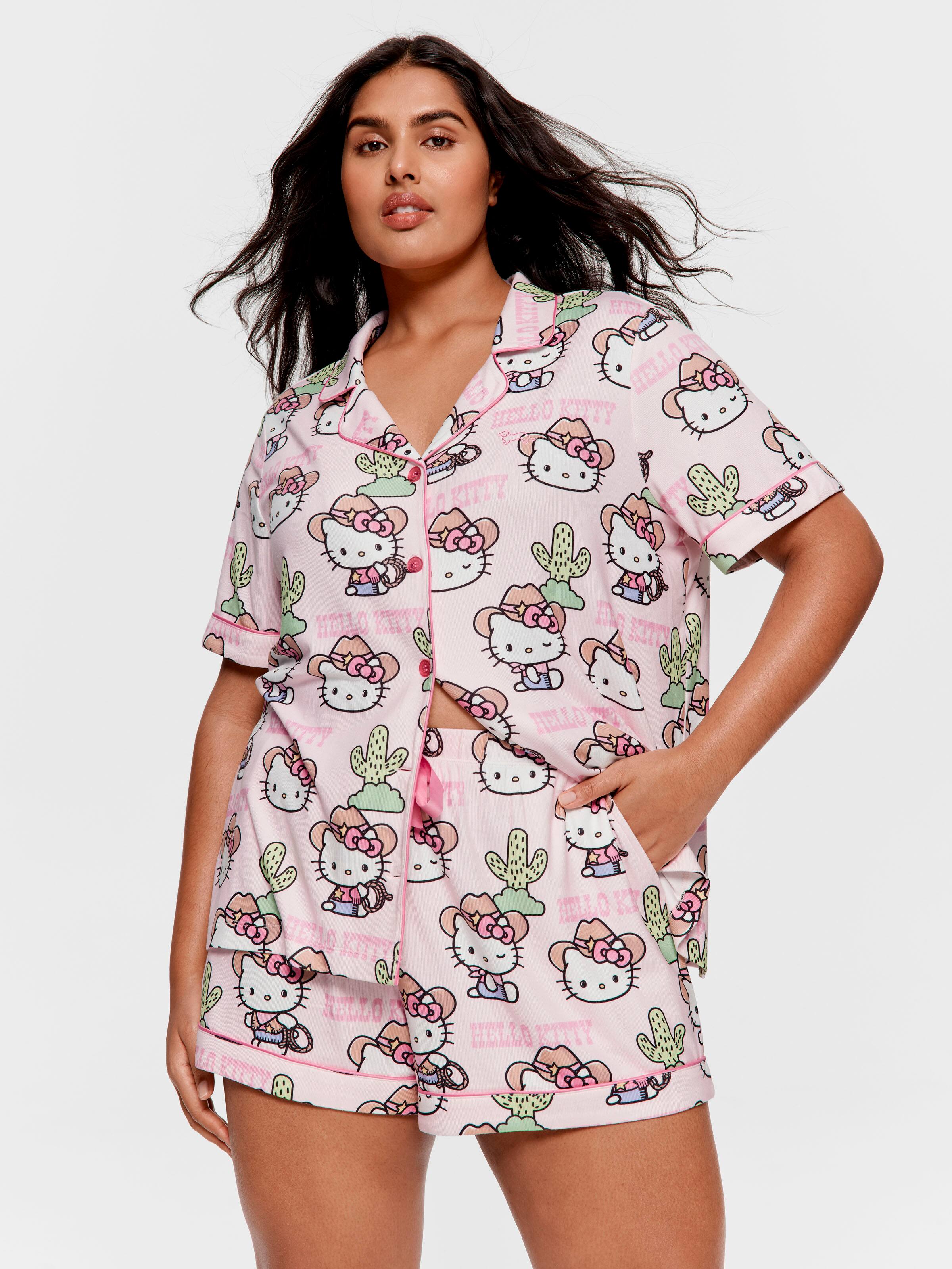 P.A. Plus Howdy Hello Kitty Shortie Pj Set