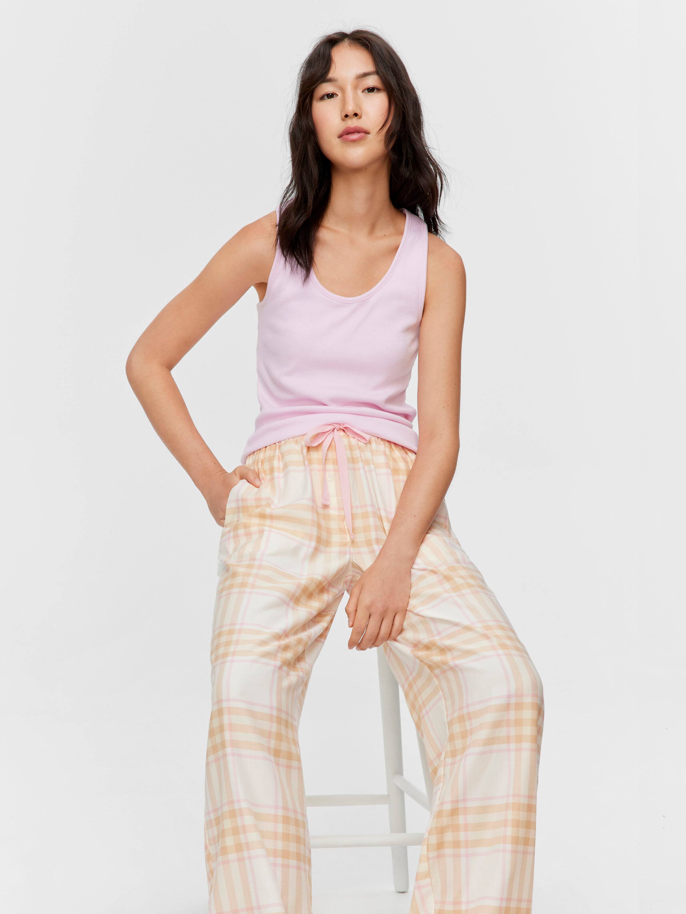 Caramel Check Classic Long Pj Pant