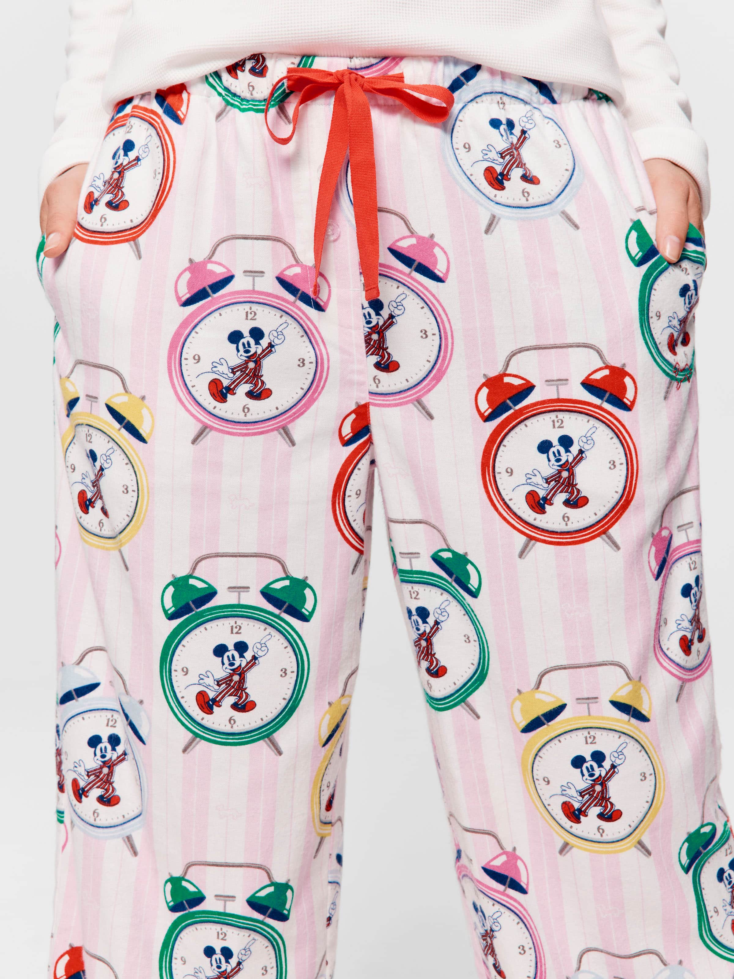 Mickey Mouse Clocks Bamboo Flannelette Classic Pj Pant