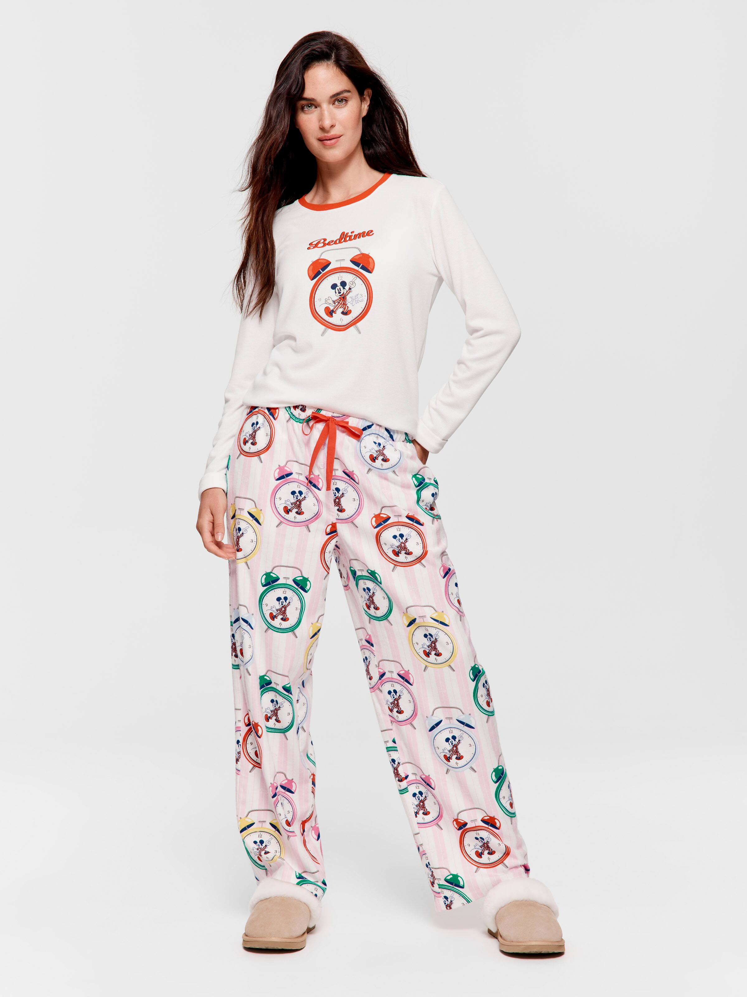 Mickey Mouse Clocks Bamboo Flannelette Classic Pj Pant