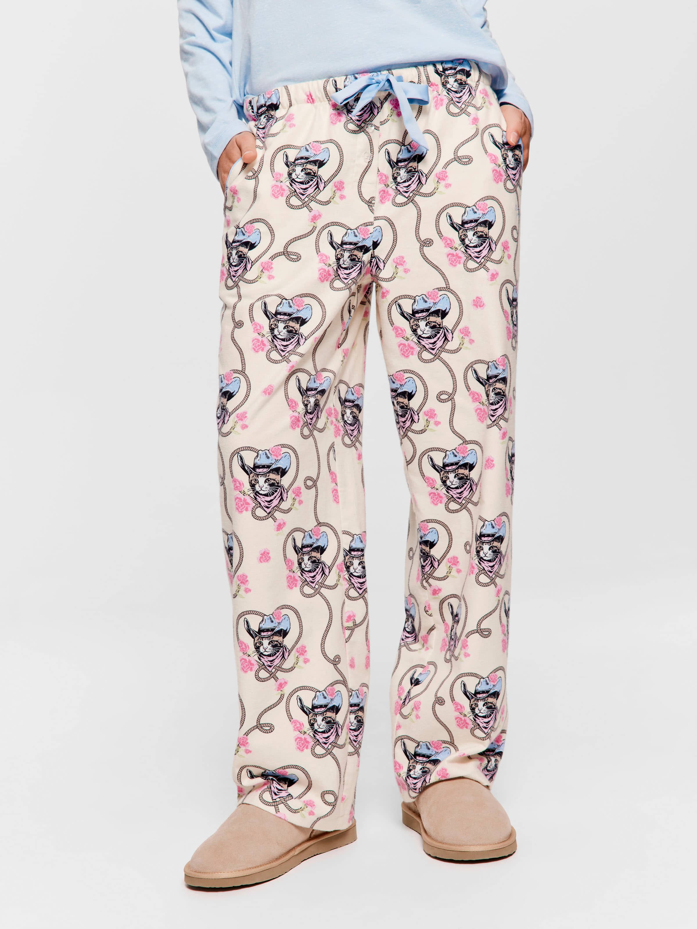 Cowboy Kitty Flannelette Classic Pj Pant
