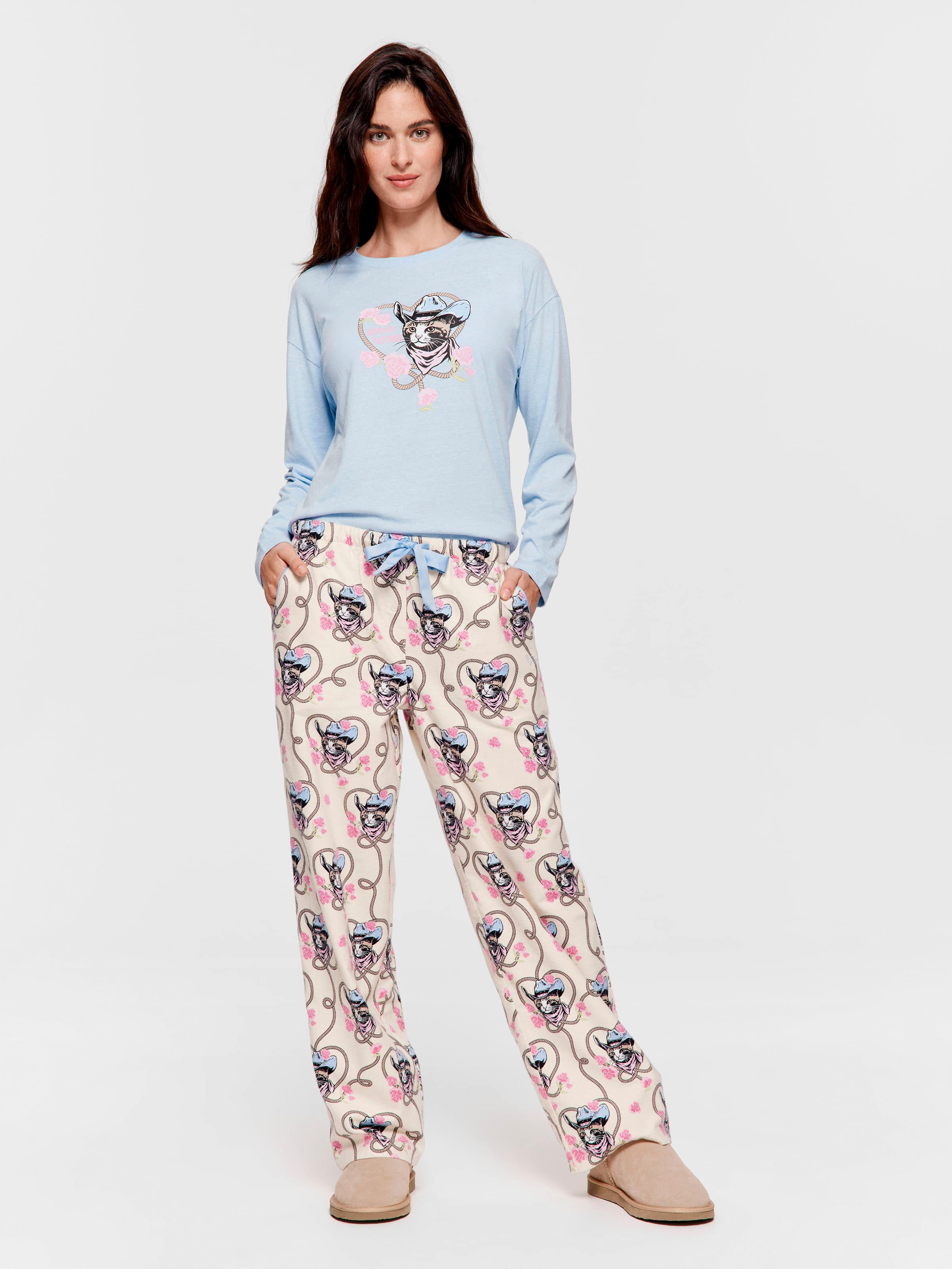 Cowboy Kitty Flannelette Classic Pj Pant