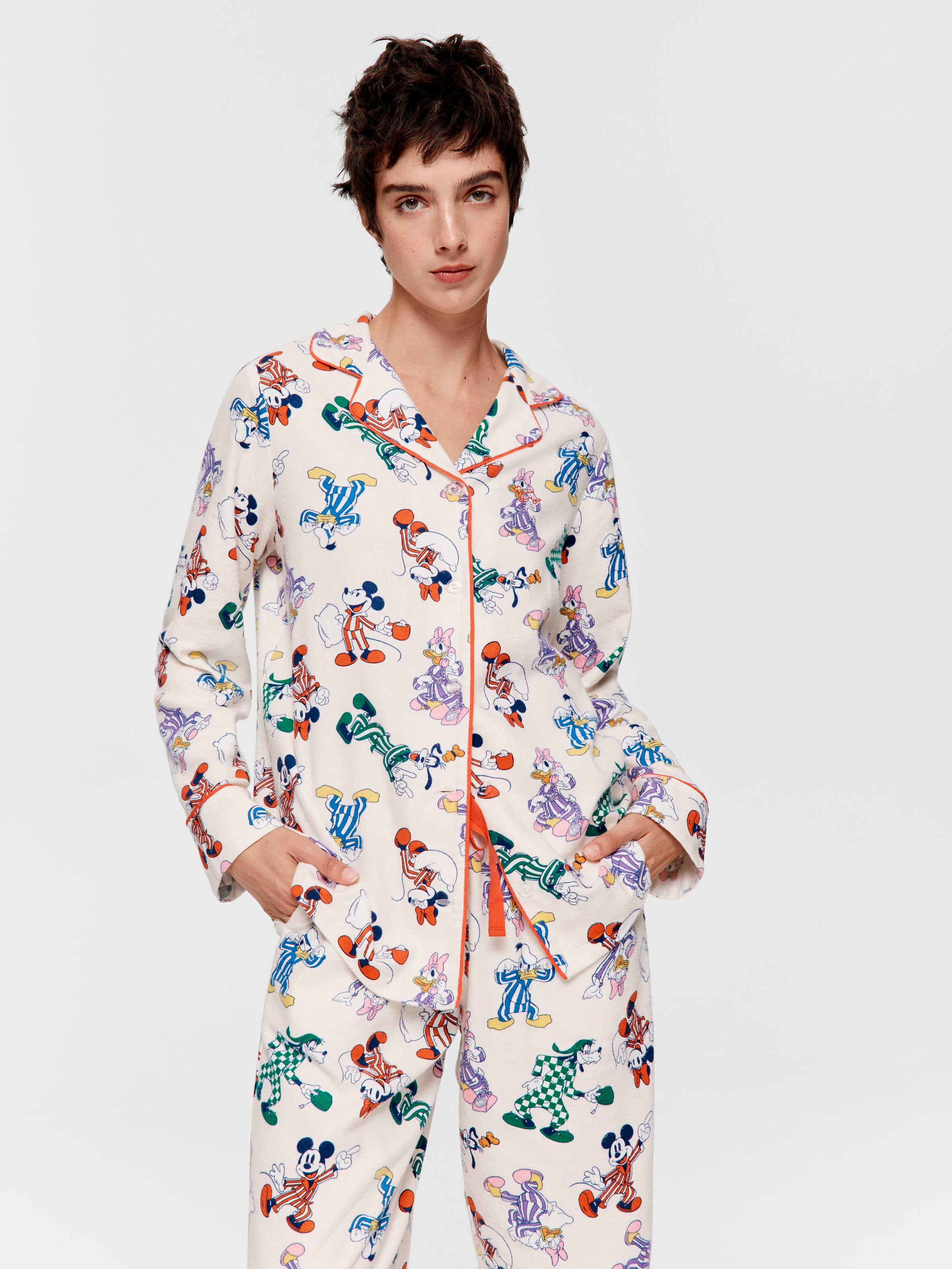Mickey Mouse & Friends Bamboo Flannelette Classic Pj Set