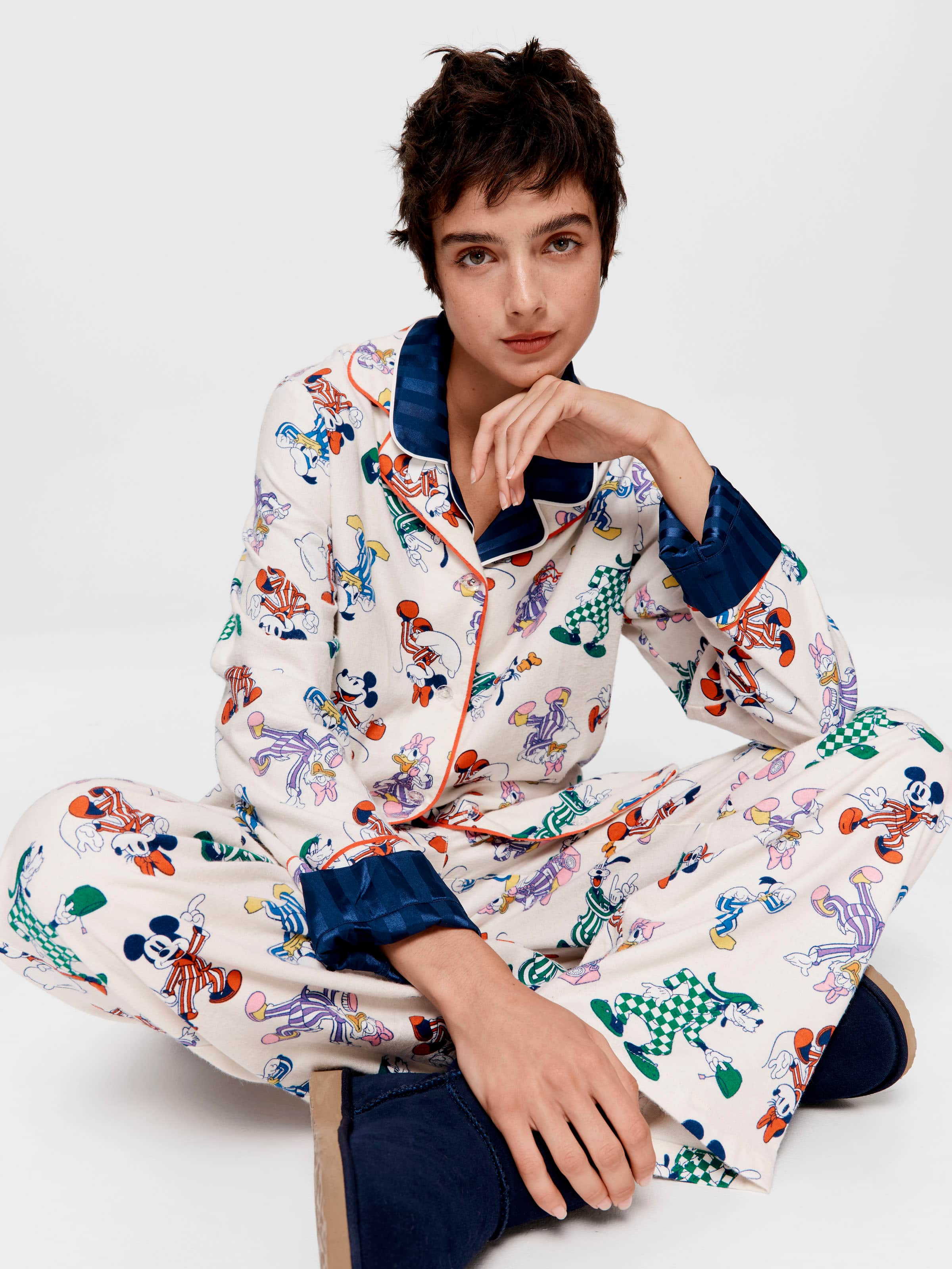 Mickey Mouse & Friends Bamboo Flannelette Classic Pj Set