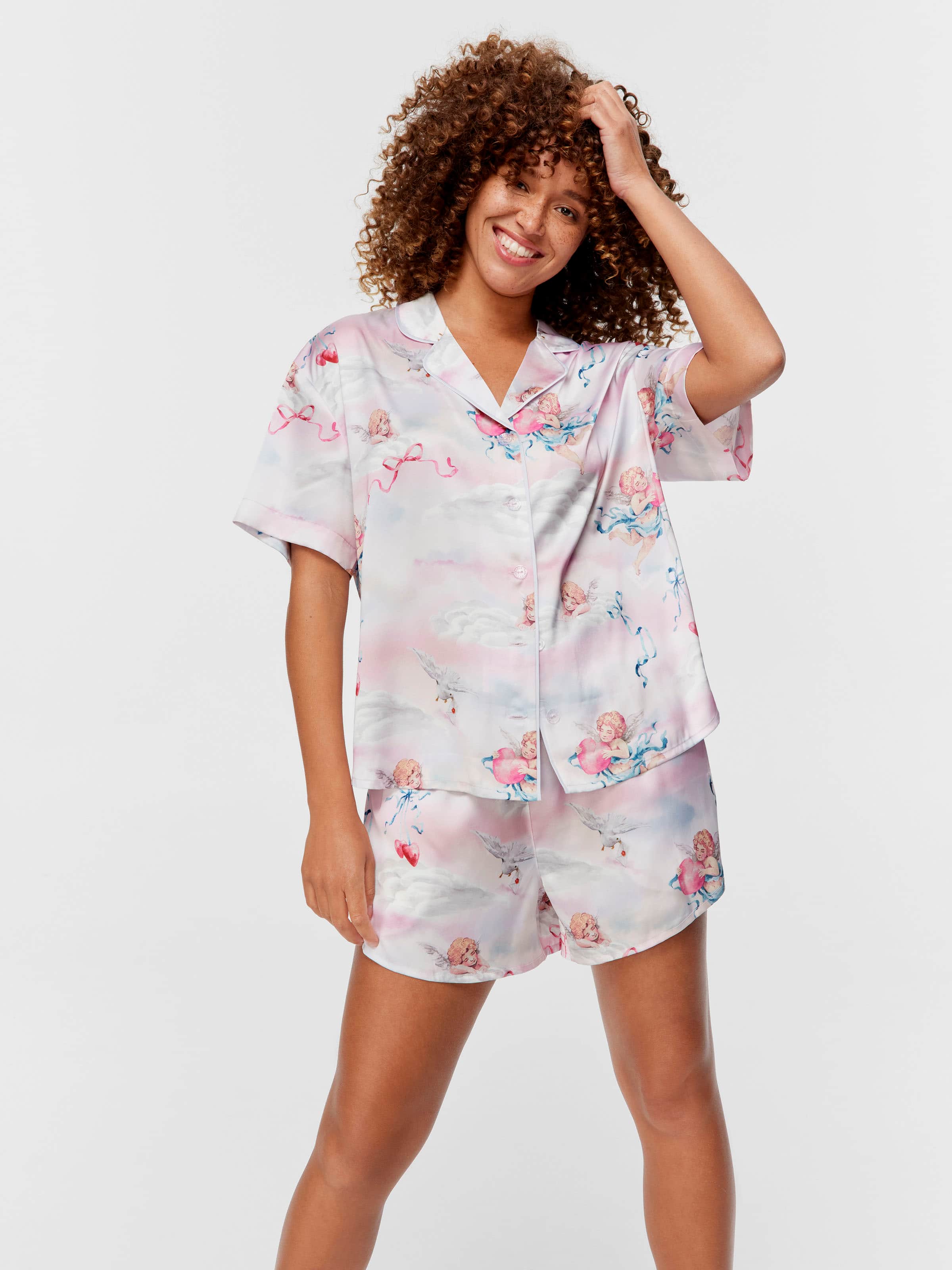 Cherub Satin Shortie Pj Set