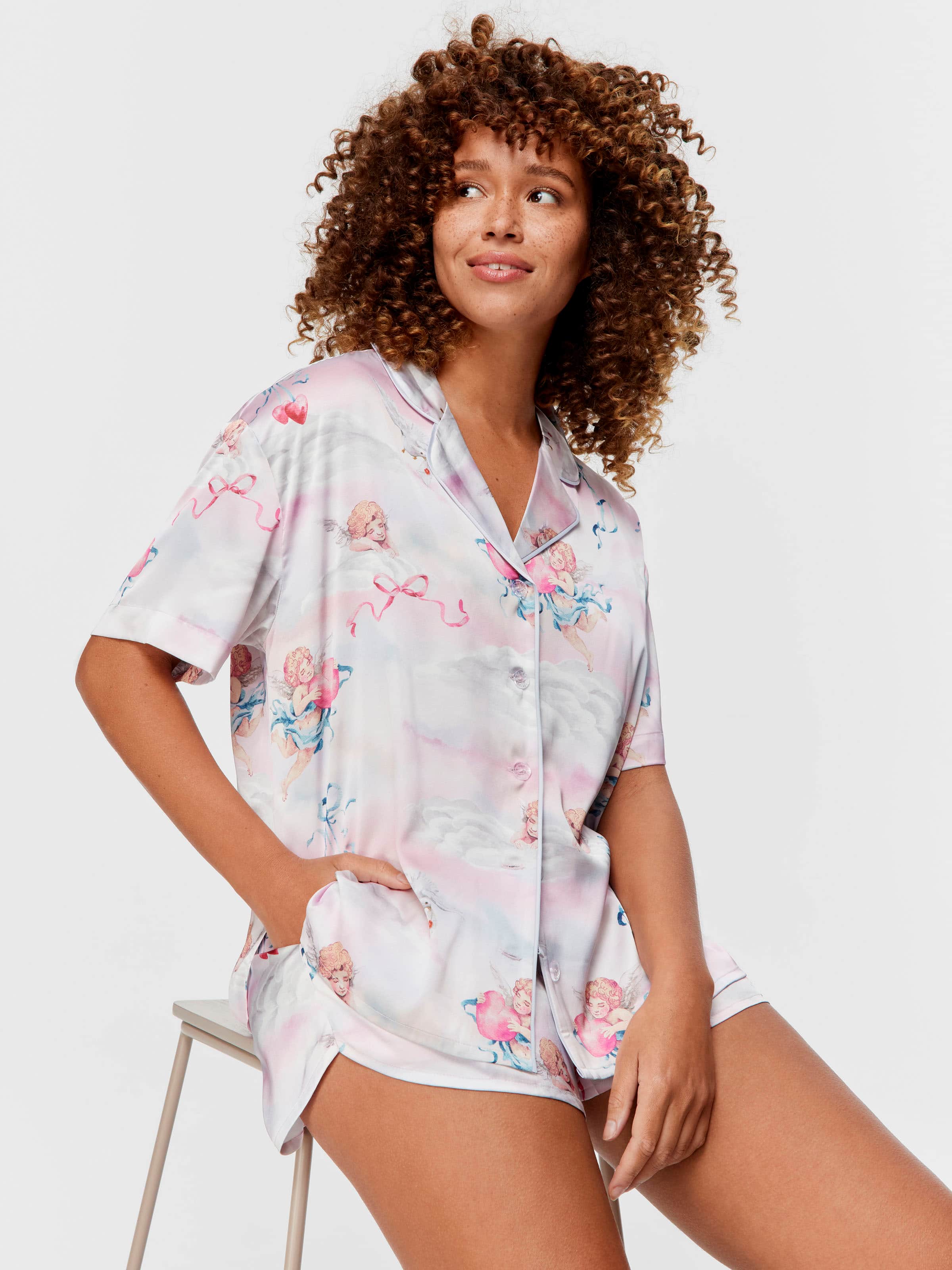 Cherub Satin Shortie Pj Set