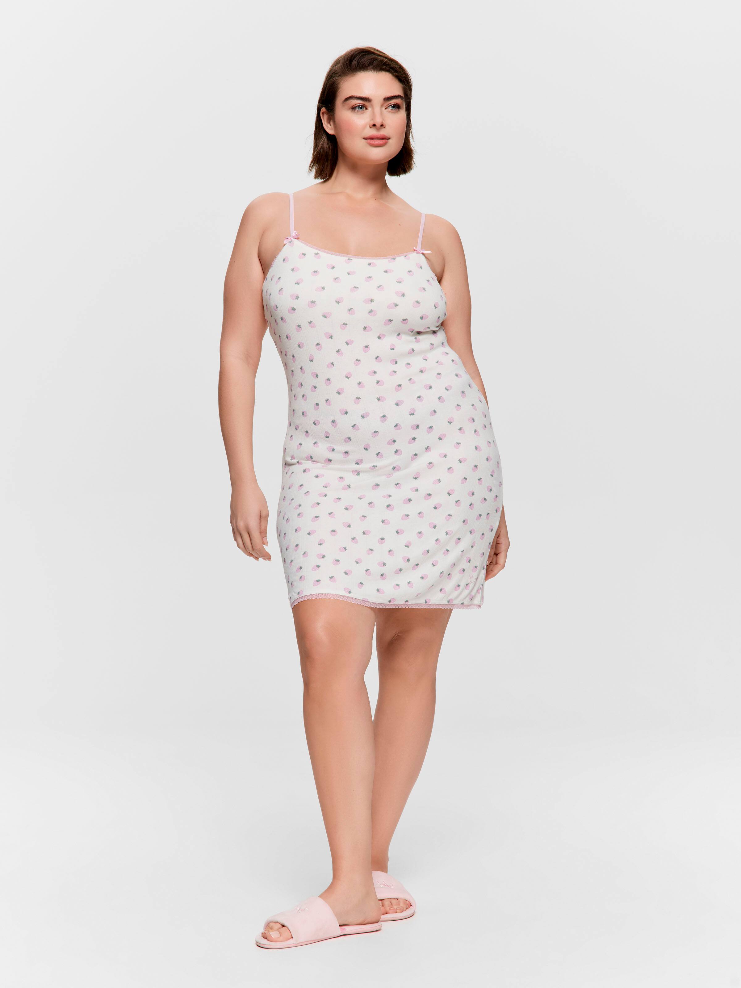 P.A. Plus Strawberry Pointelle Slip