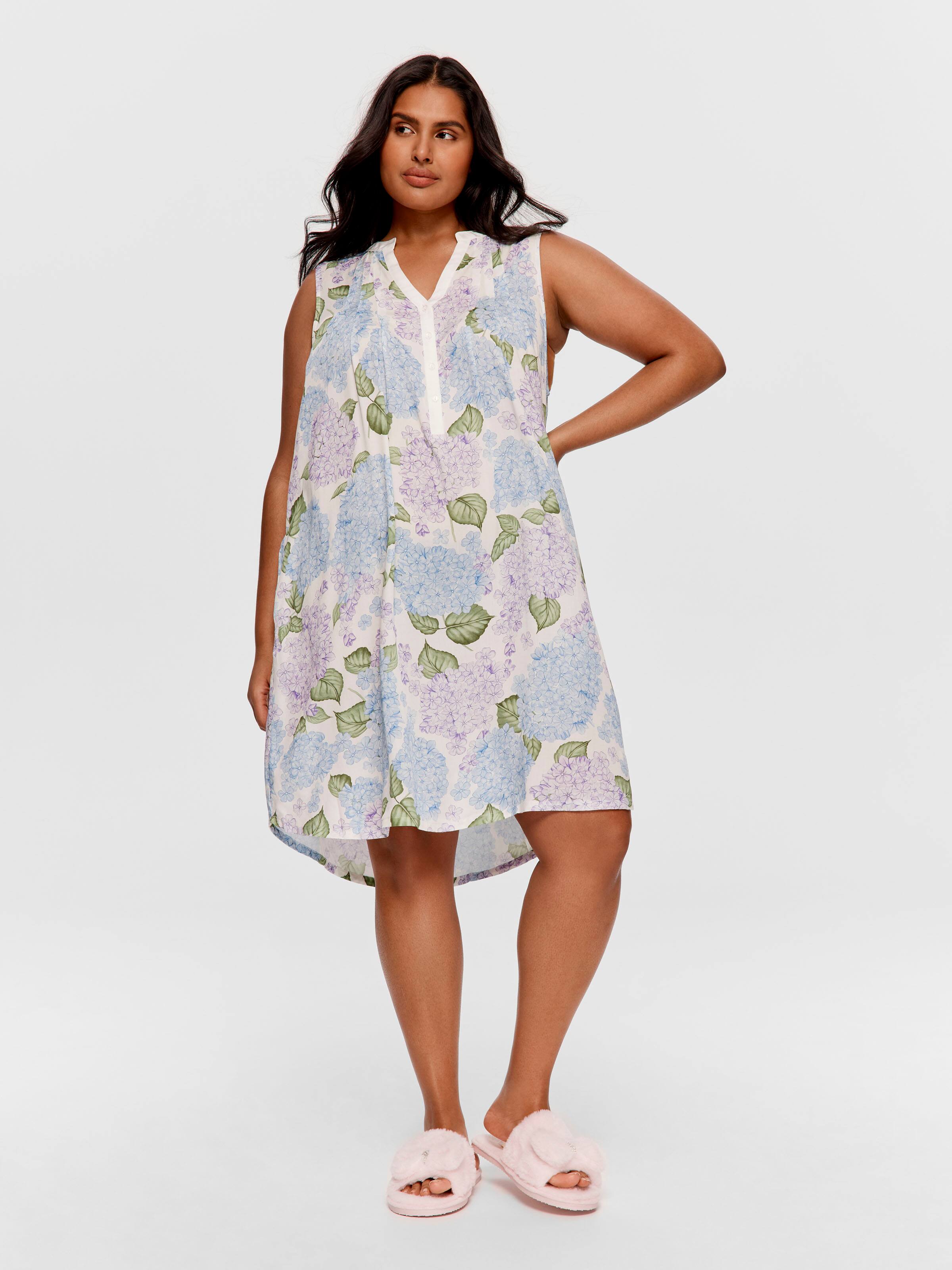 P.A. Plus Hydrangea Henley Nightie