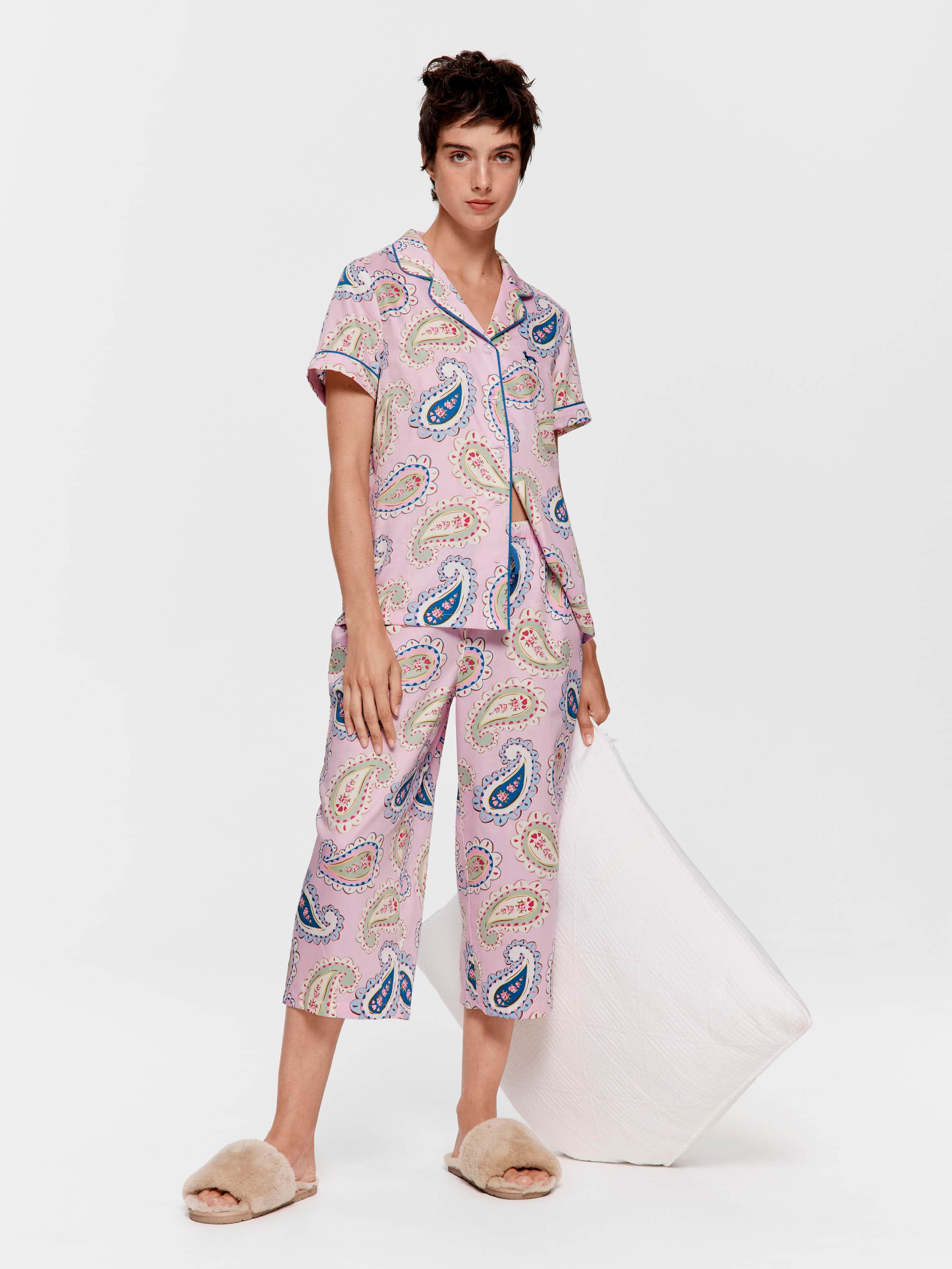 Cowgirl Paisley 100% Cotton 3/4 Pj Set