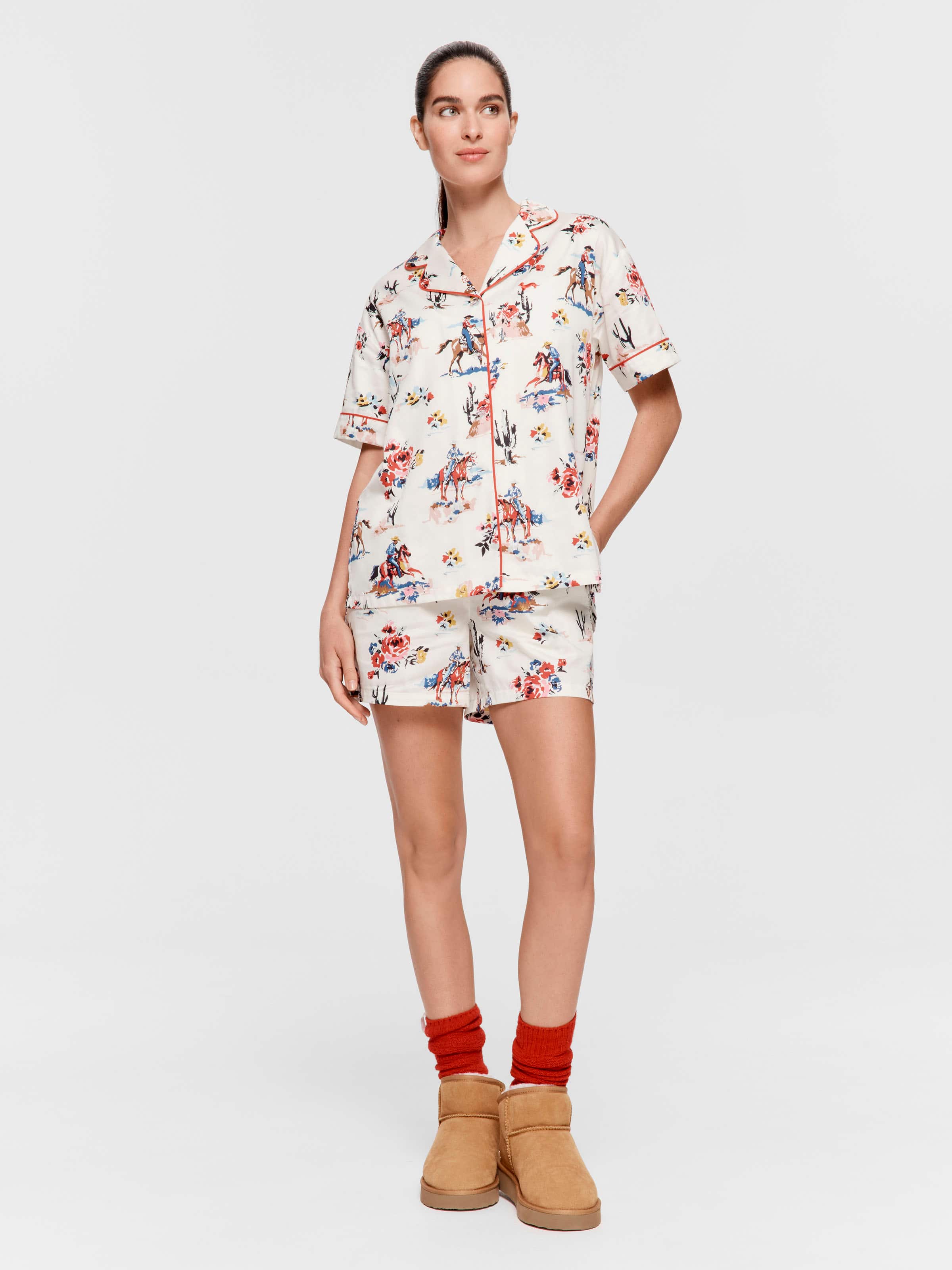 Cowboy 100% Cotton Shortie Pj Set