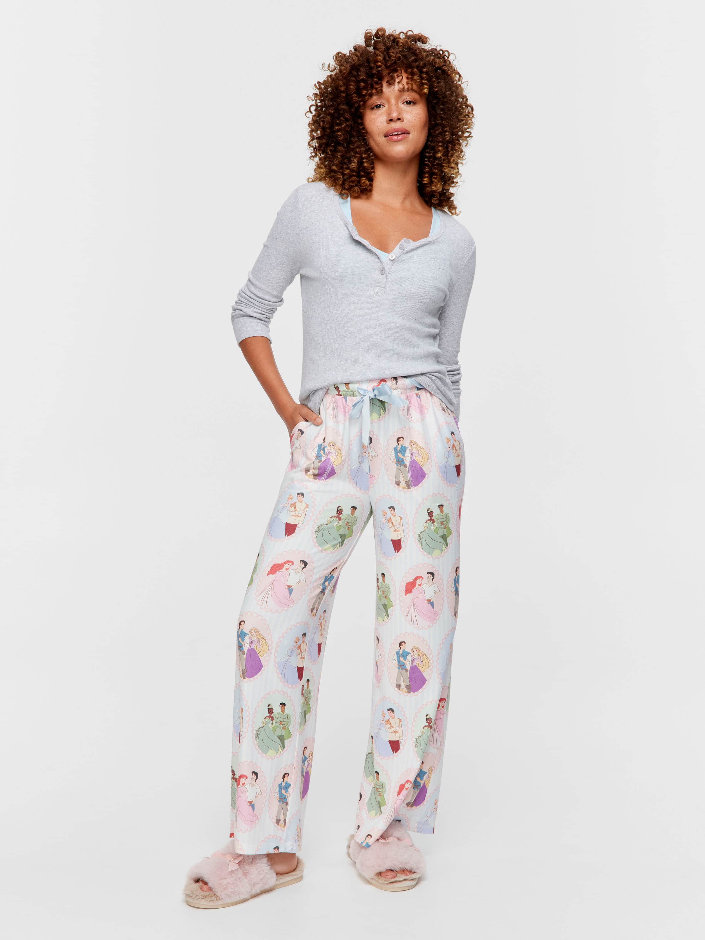 Disney Princess Plush Wide Leg Pj Pant