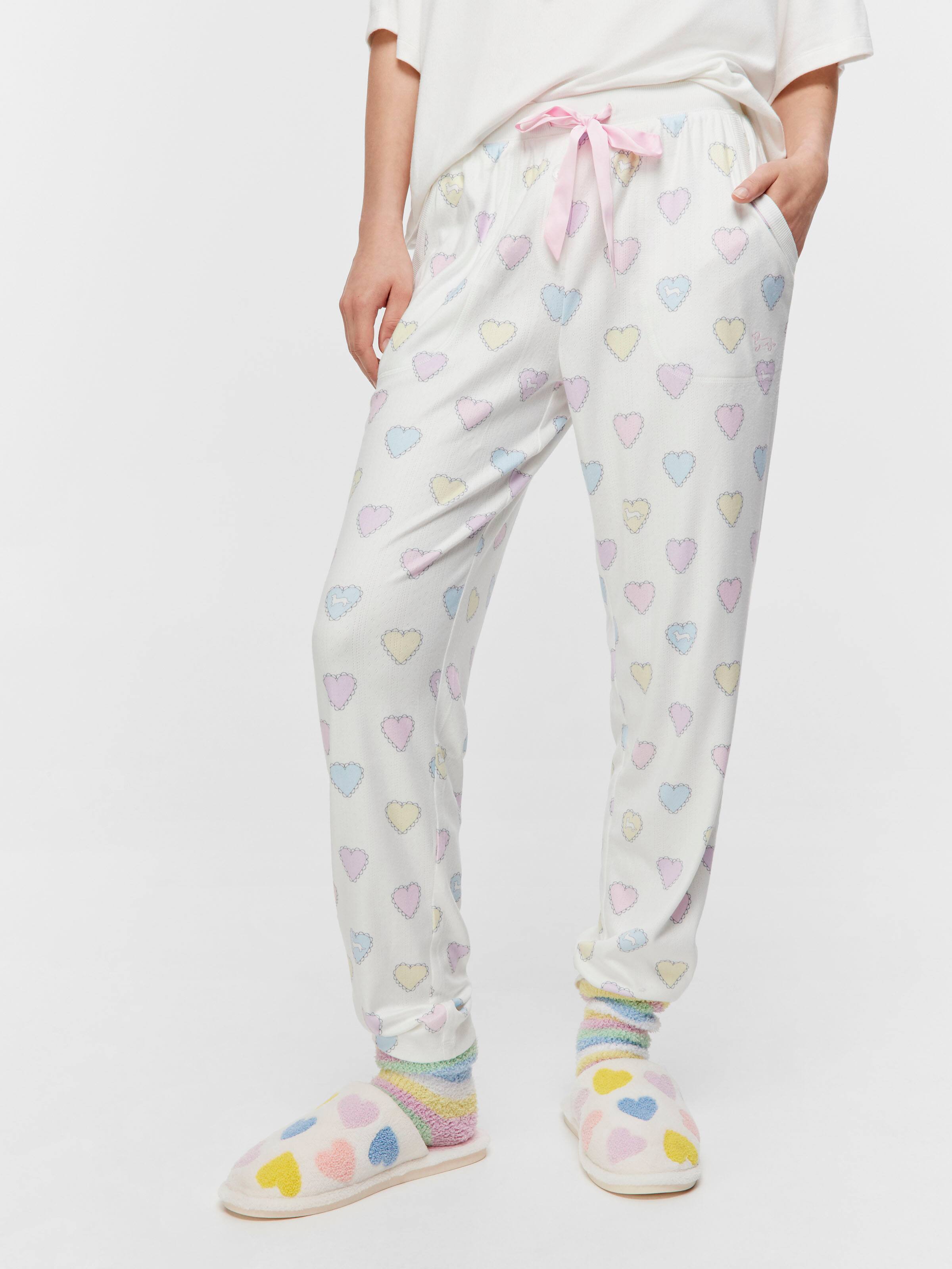 Pointelle Heart Tapered Pj Pant