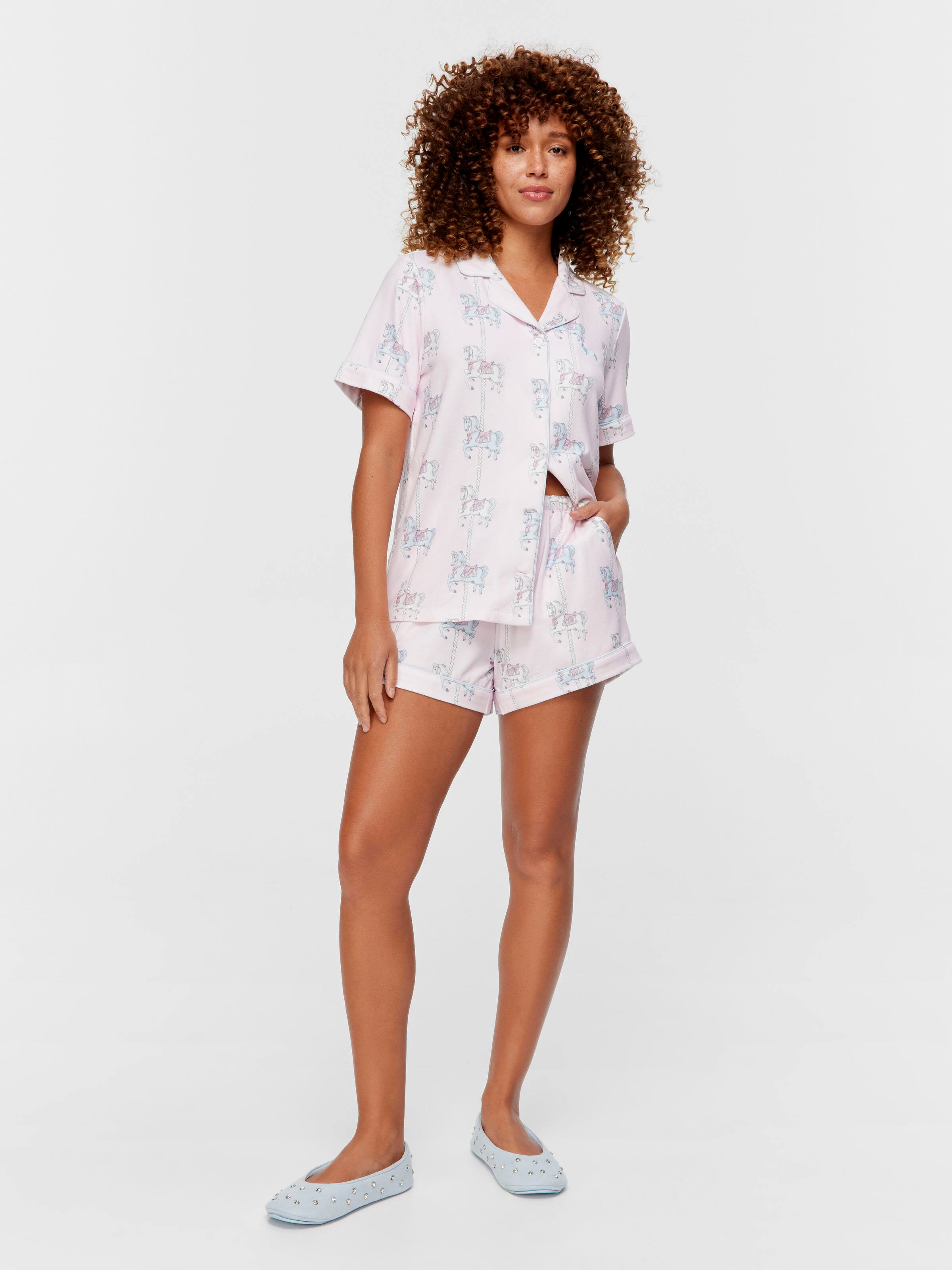 Carousel Plush Shortie Pj Set