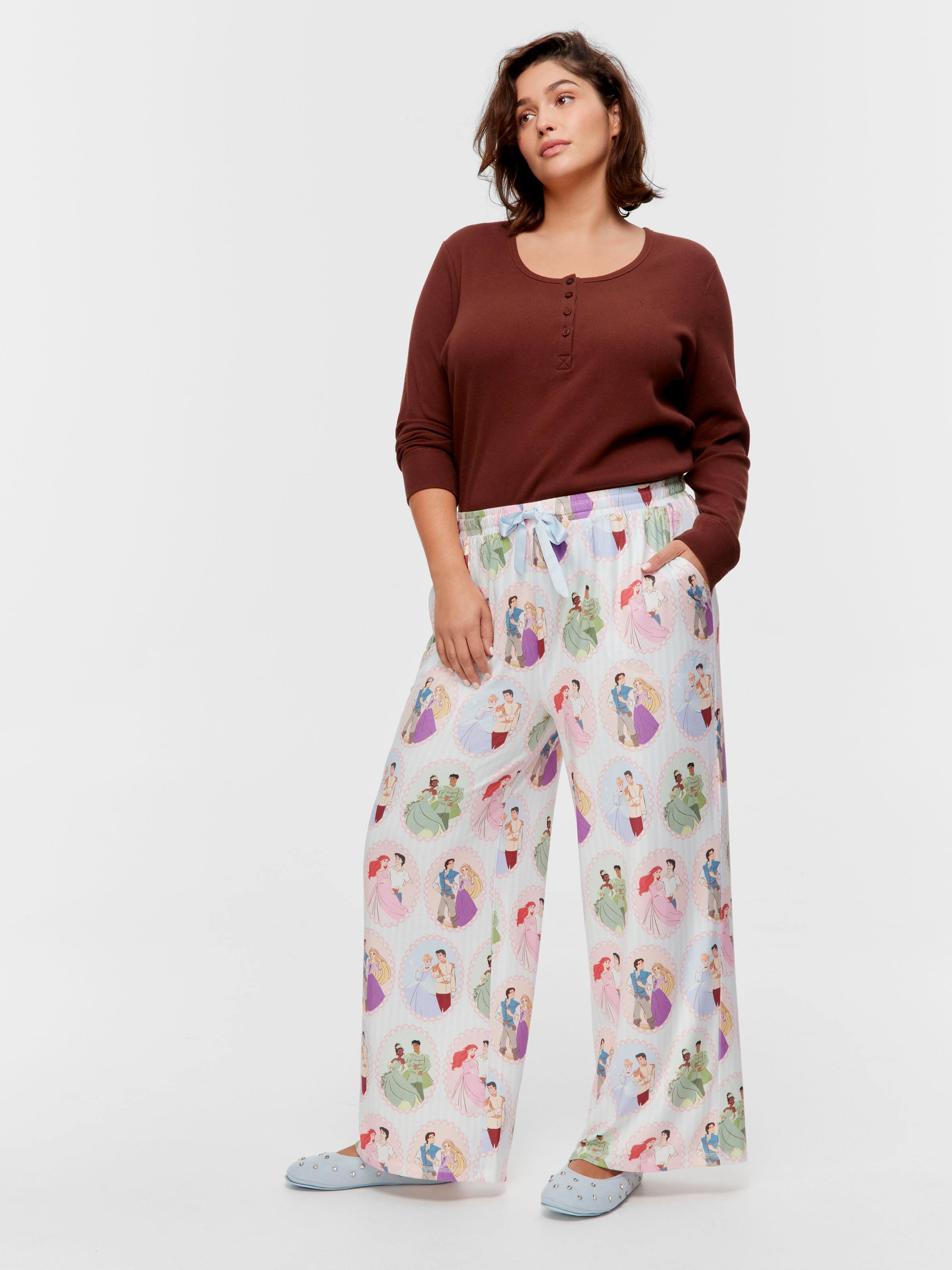 P.A. Plus Disney Princess Plush Wide Leg Pj Pant