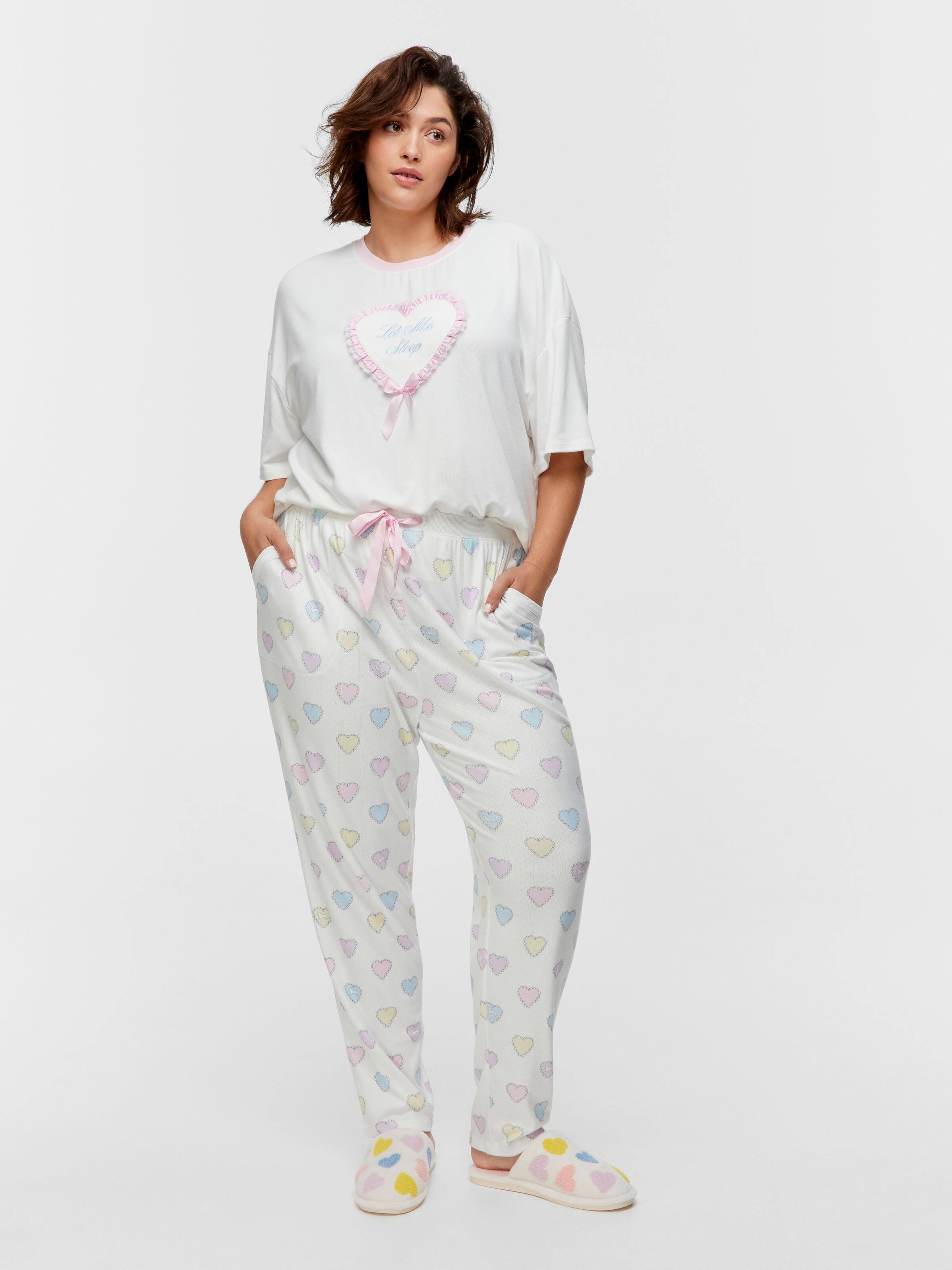 P.A. Plus Pointelle Heart Tapered Pj Pant