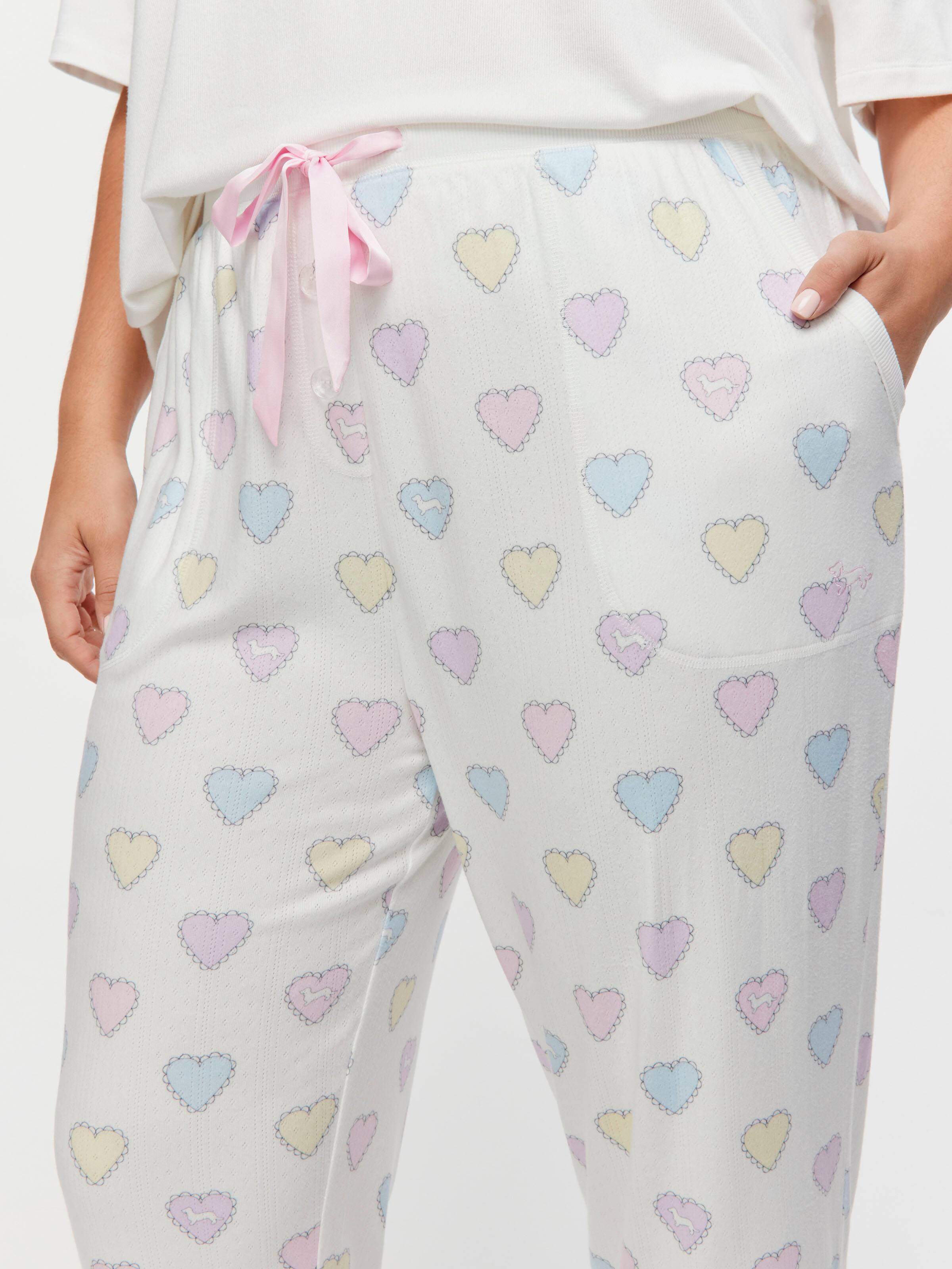 P.A. Plus Pointelle Heart Tapered Pj Pant