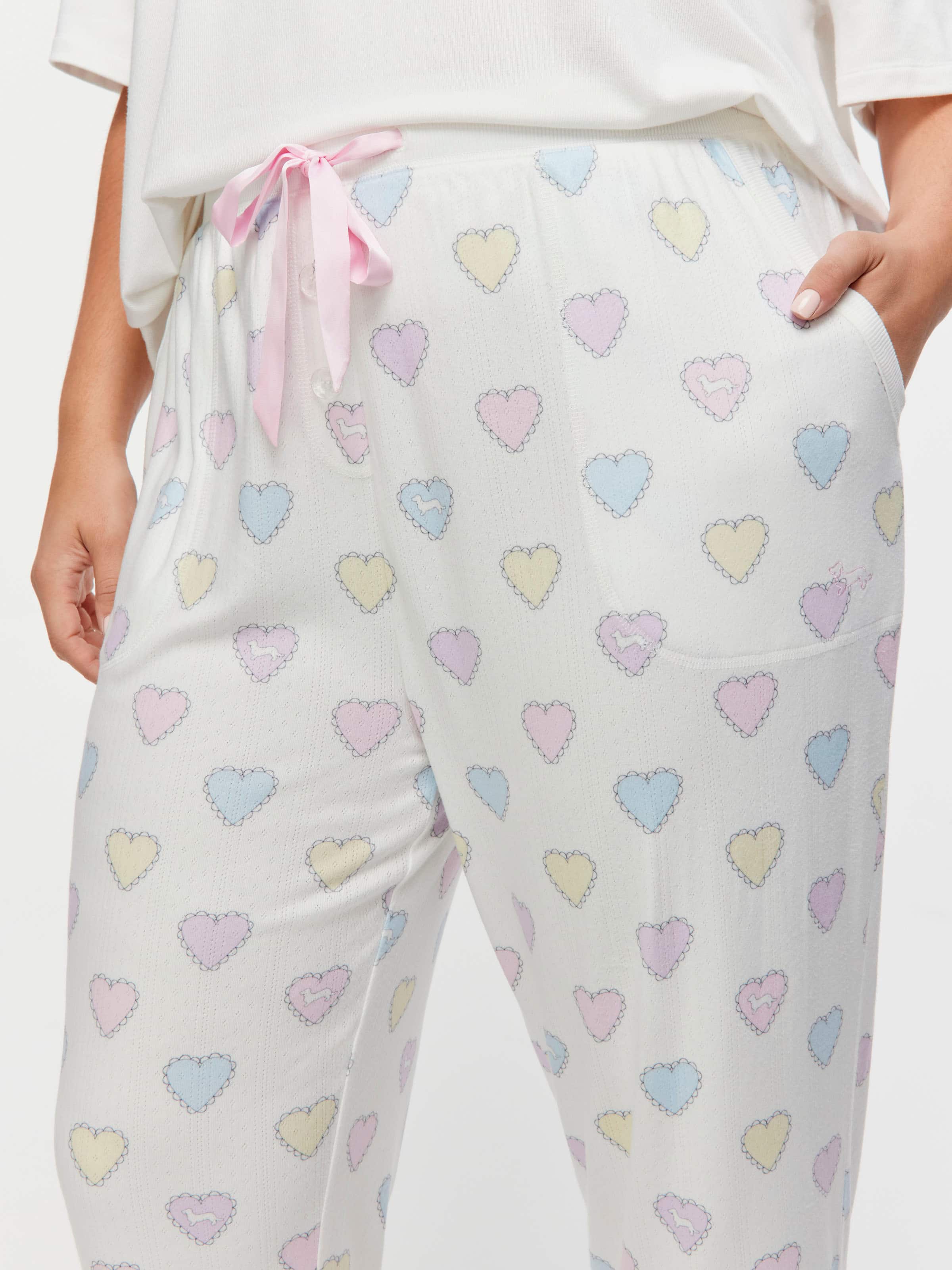 P.A. Plus Pointelle Heart Tapered Pj Pant