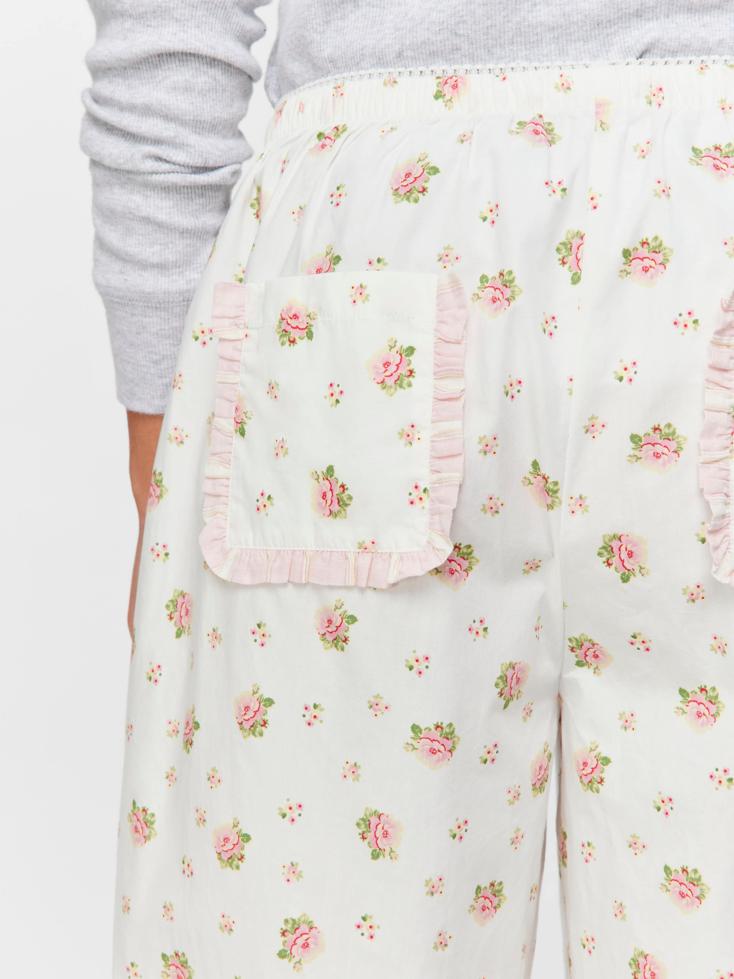 Ditsy Floral 100% Cotton 3/4 Pj Pant