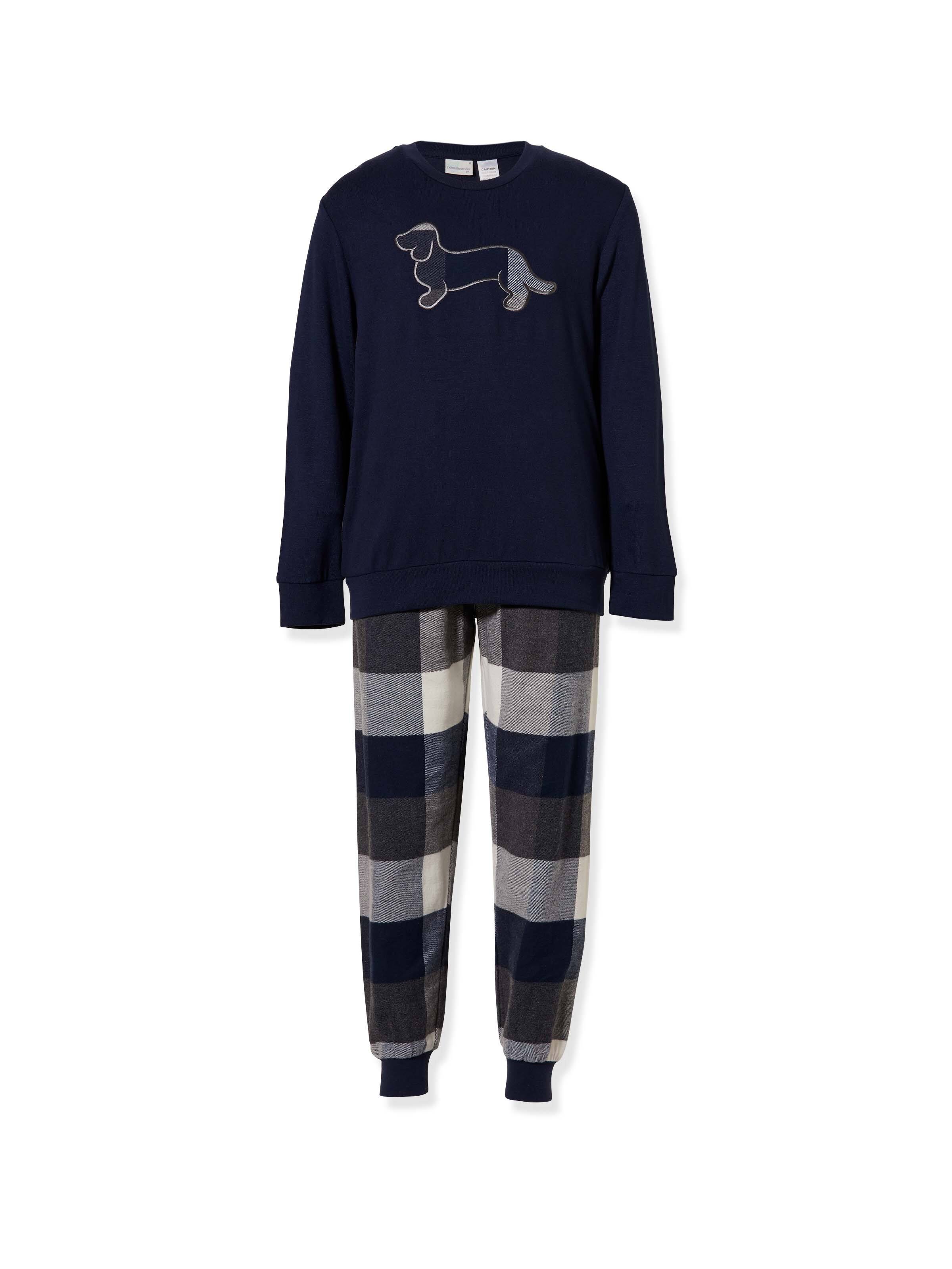 Boys Buffalo Check Long Pj Set