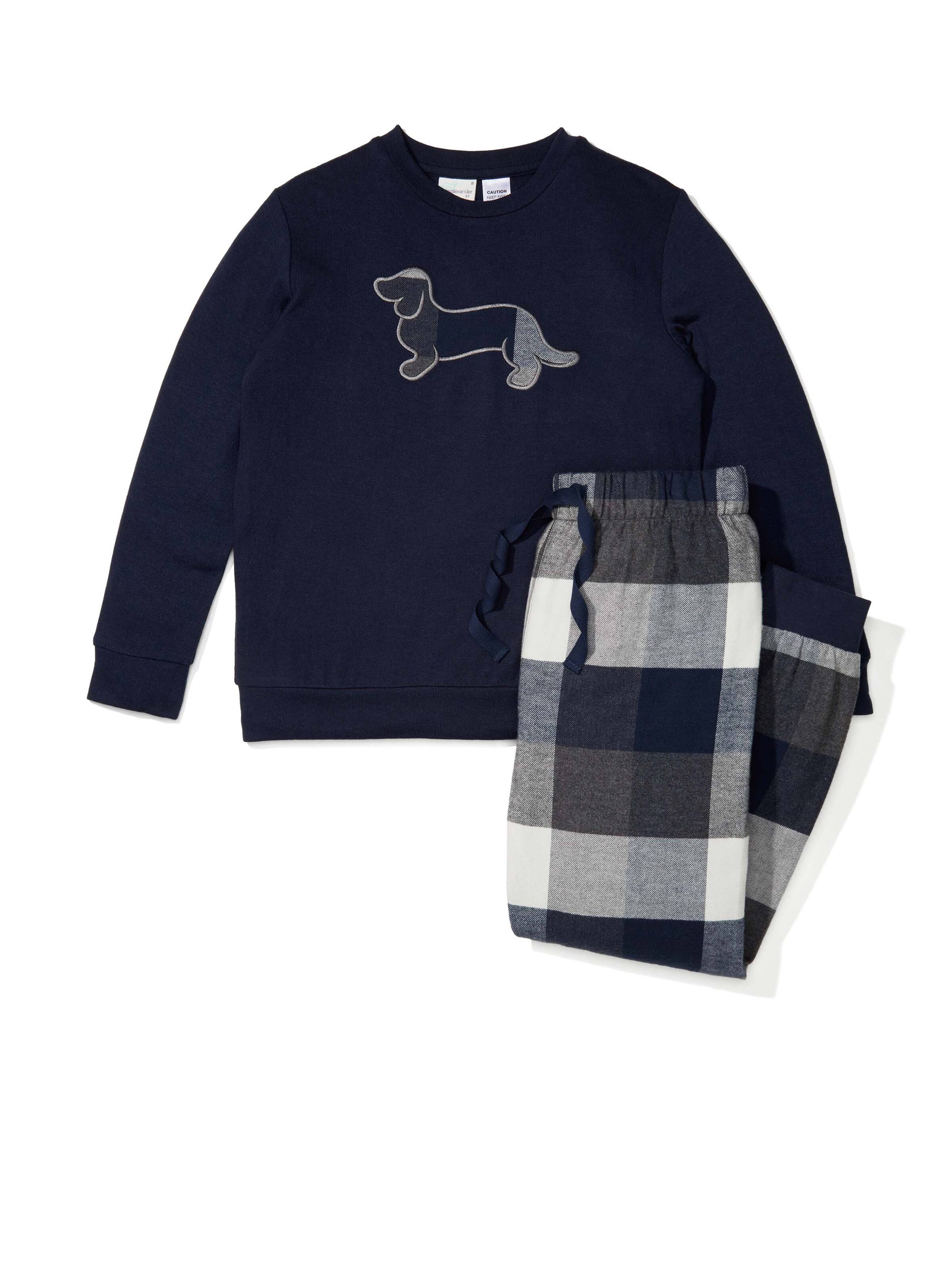 Boys Buffalo Check Long Pj Set