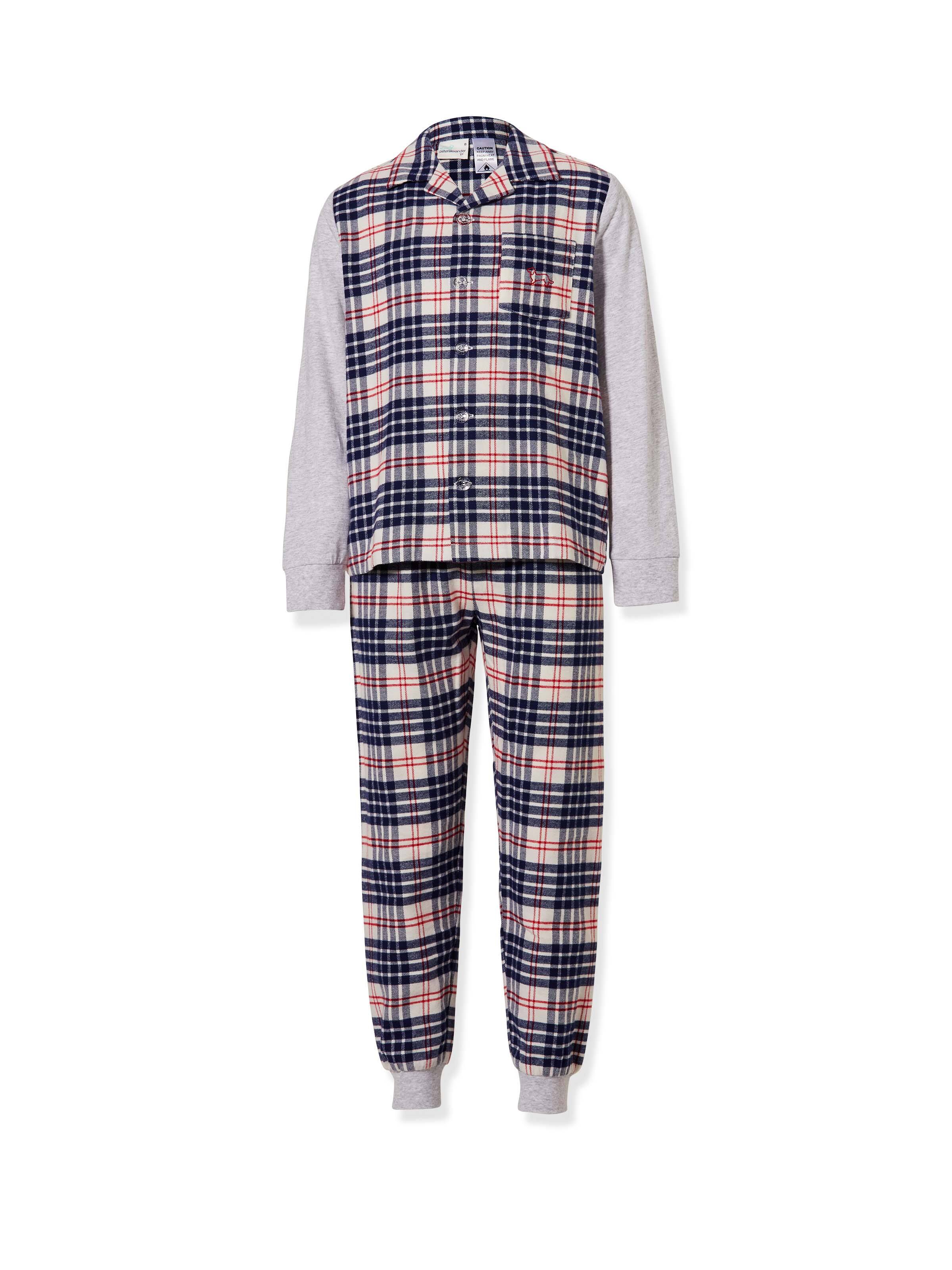 Boys Winter Check Flannelette Pj Set