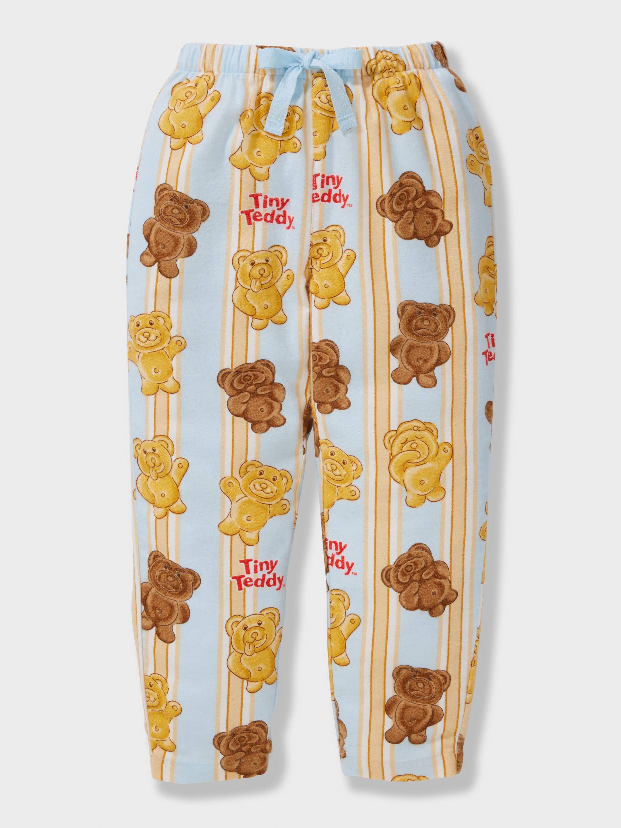 Boys Arnott's Tiny Teddy Bamboo Flannelette Classic Long Pj Set