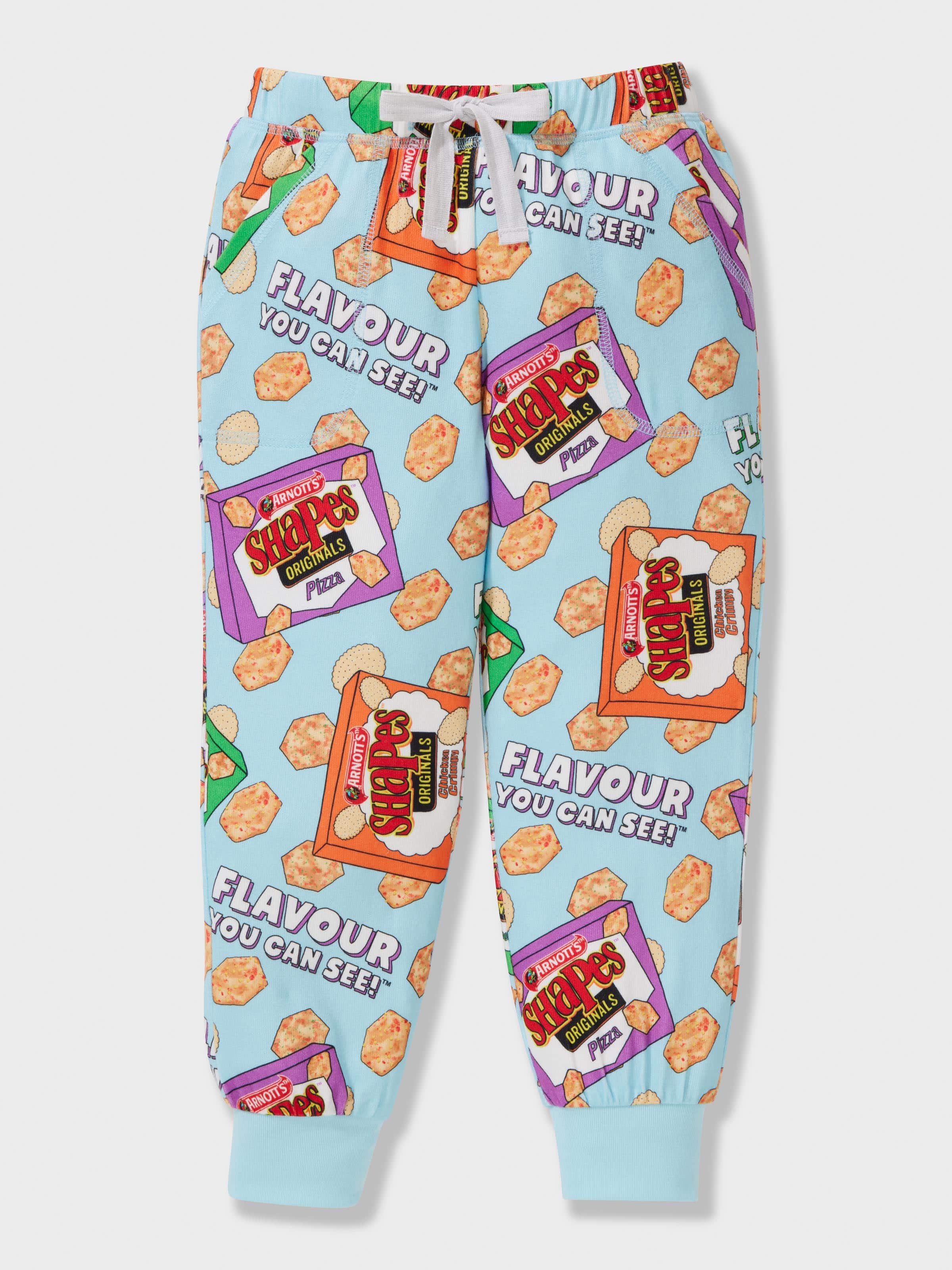 Kids Arnott's Shapes Long Plush Pj Set