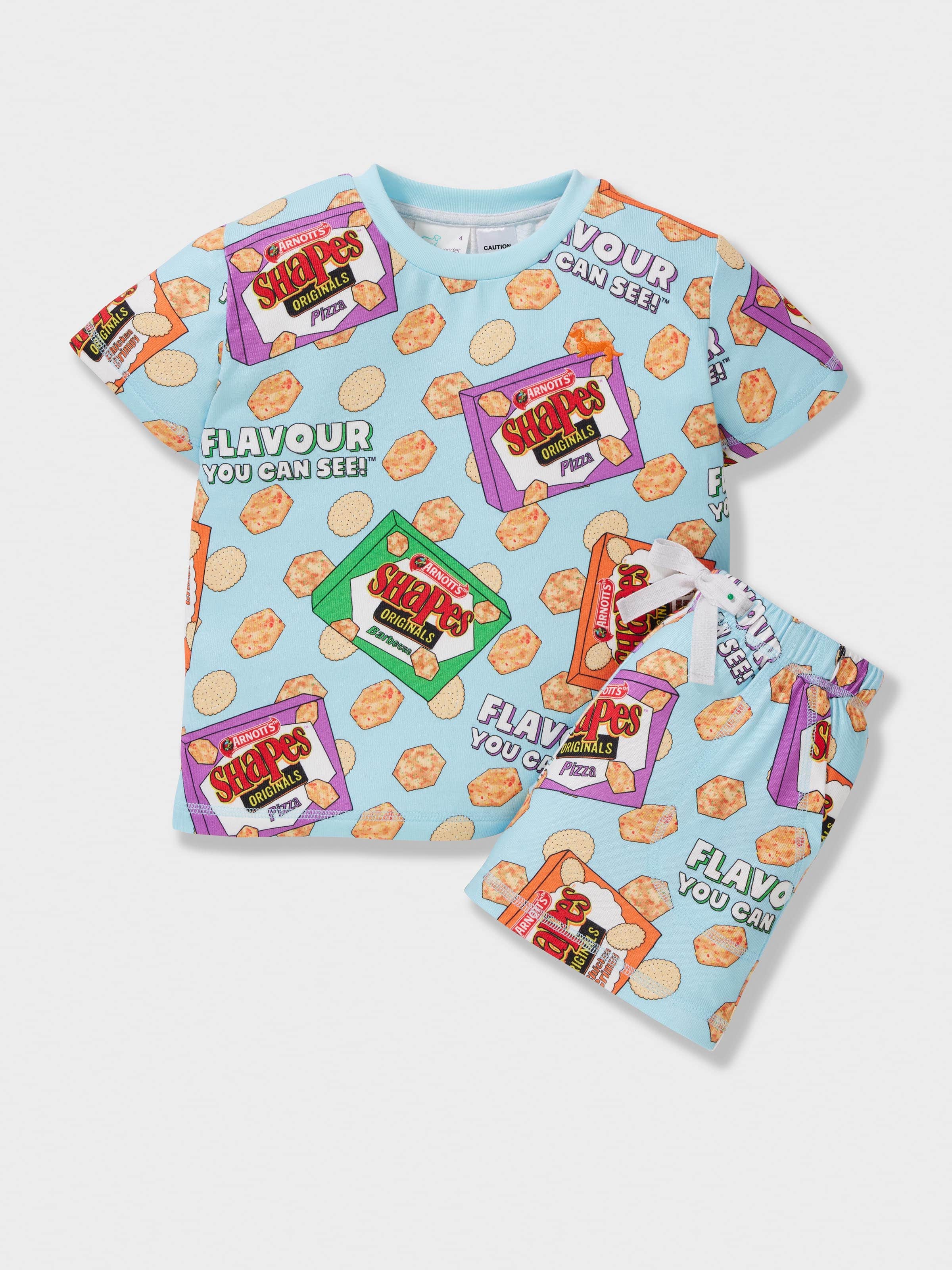 Kids Arnott's Shapes Short Plush Pj Set
