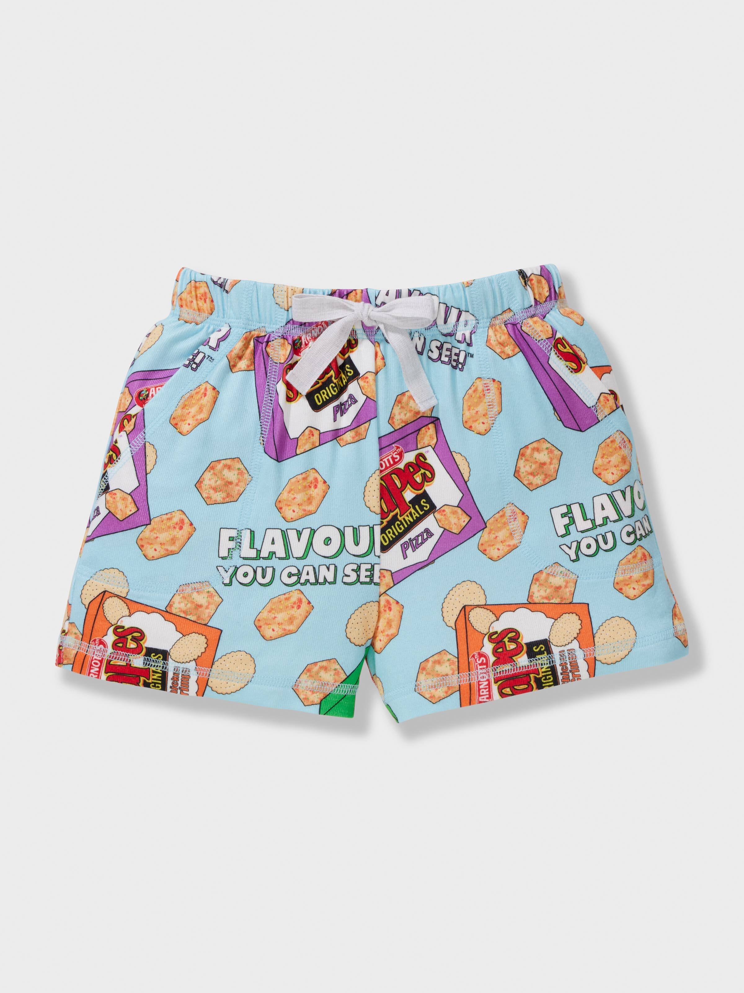 Jnr Kids Arnott's Shapes Short Plush Pj Set