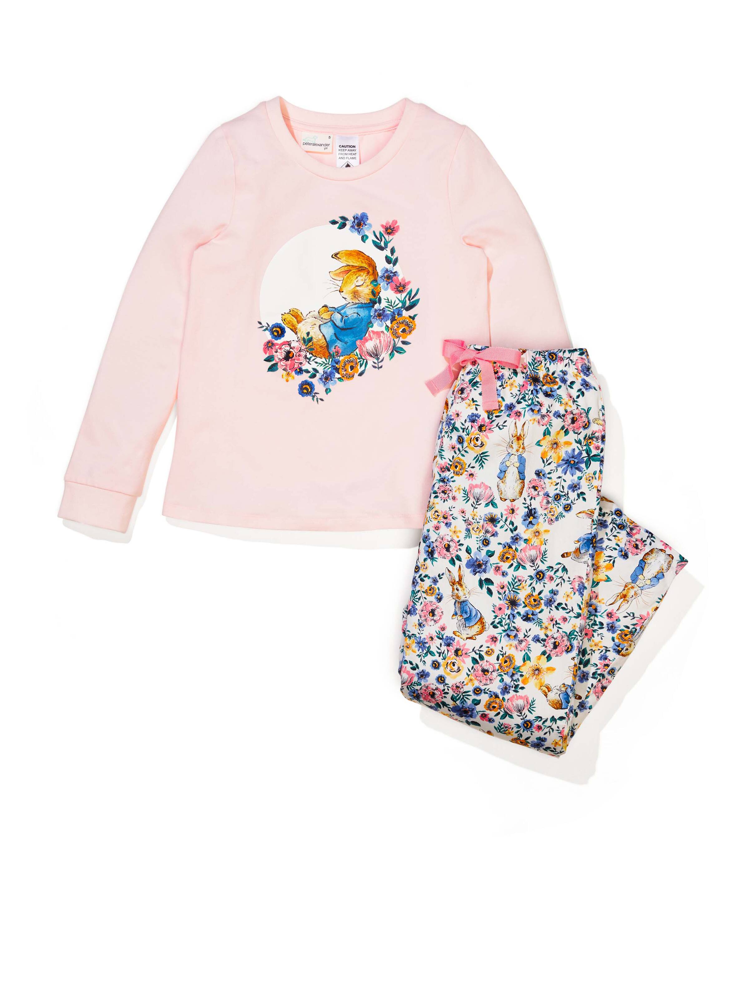 Jnr Girls Peter Rabbit Floral Pj Set