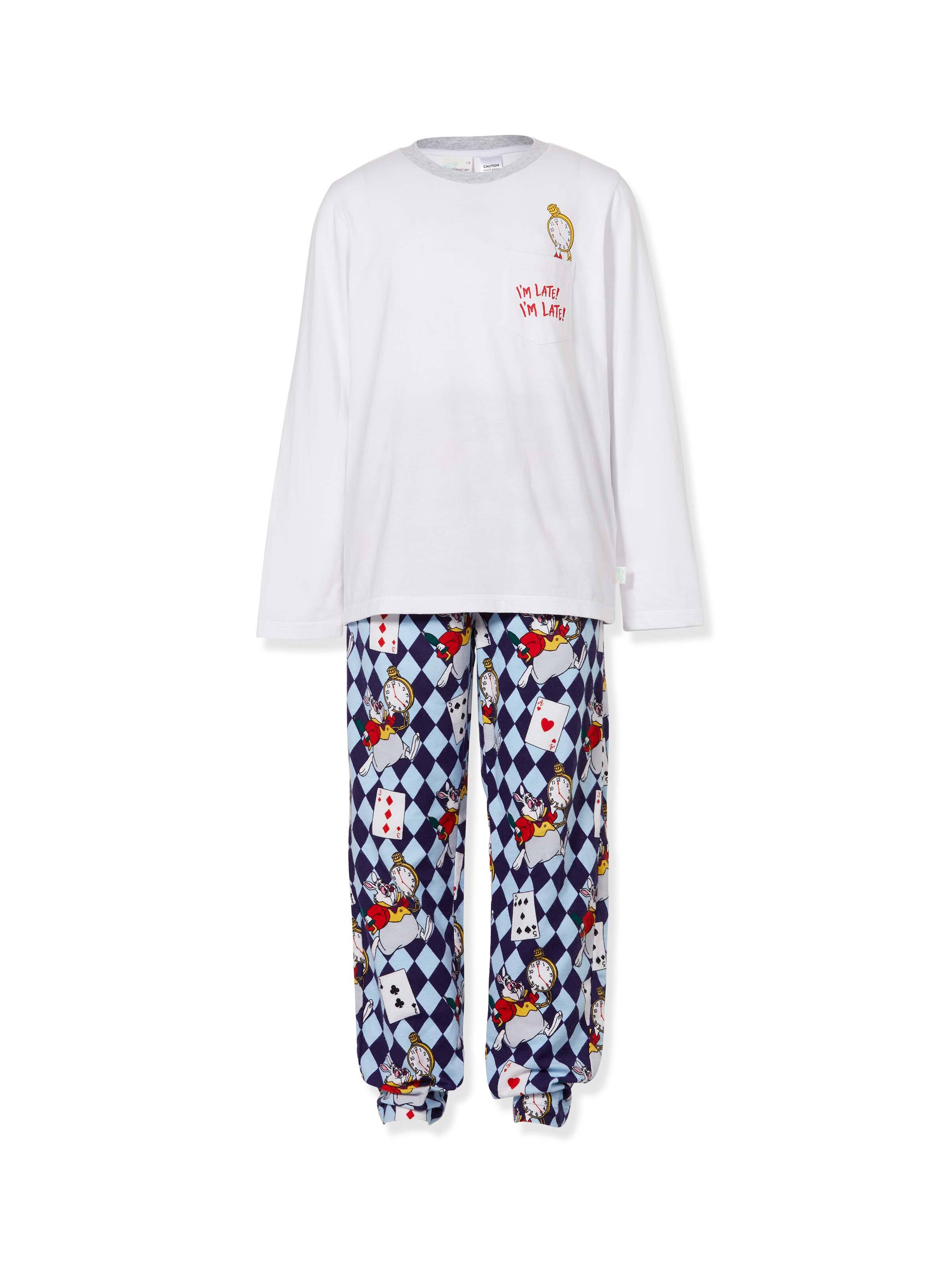 Boys Disney White Rabbit Flannelette Pj Set