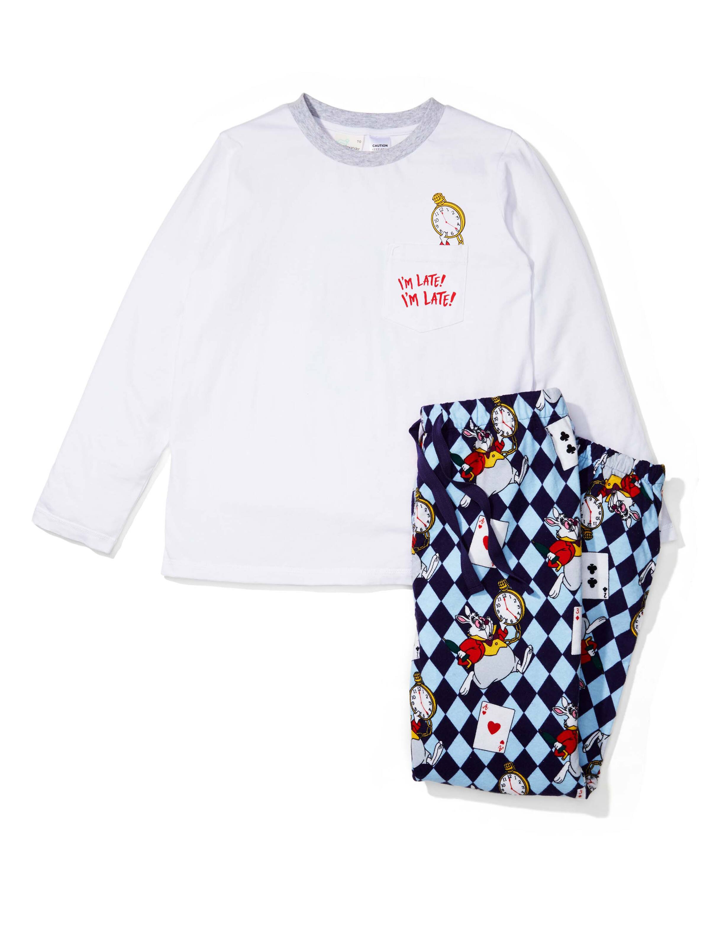 Boys Disney White Rabbit Flannelette Pj Set