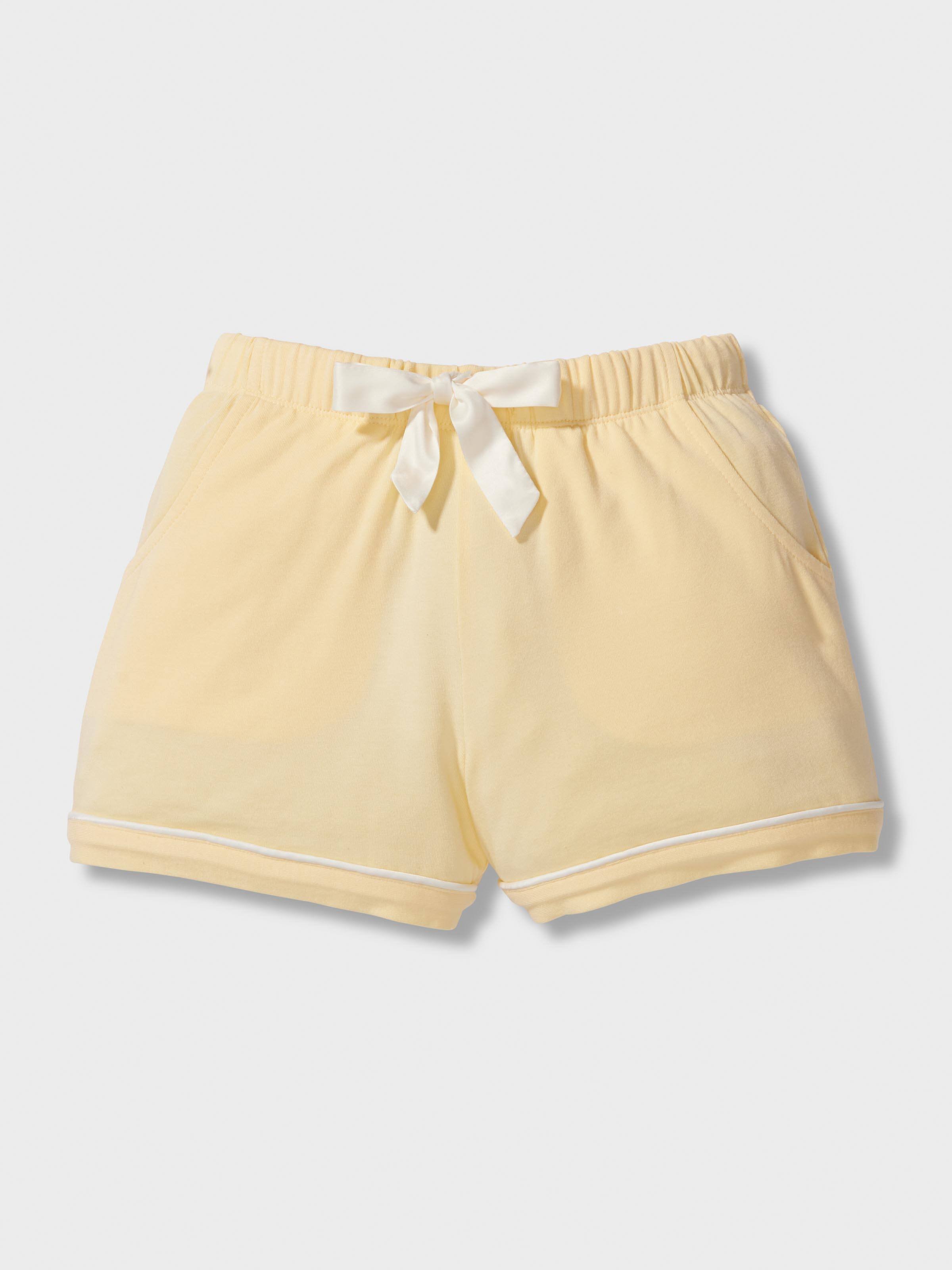 Girls Lemon Bamboo Classic Shortie Pj Set