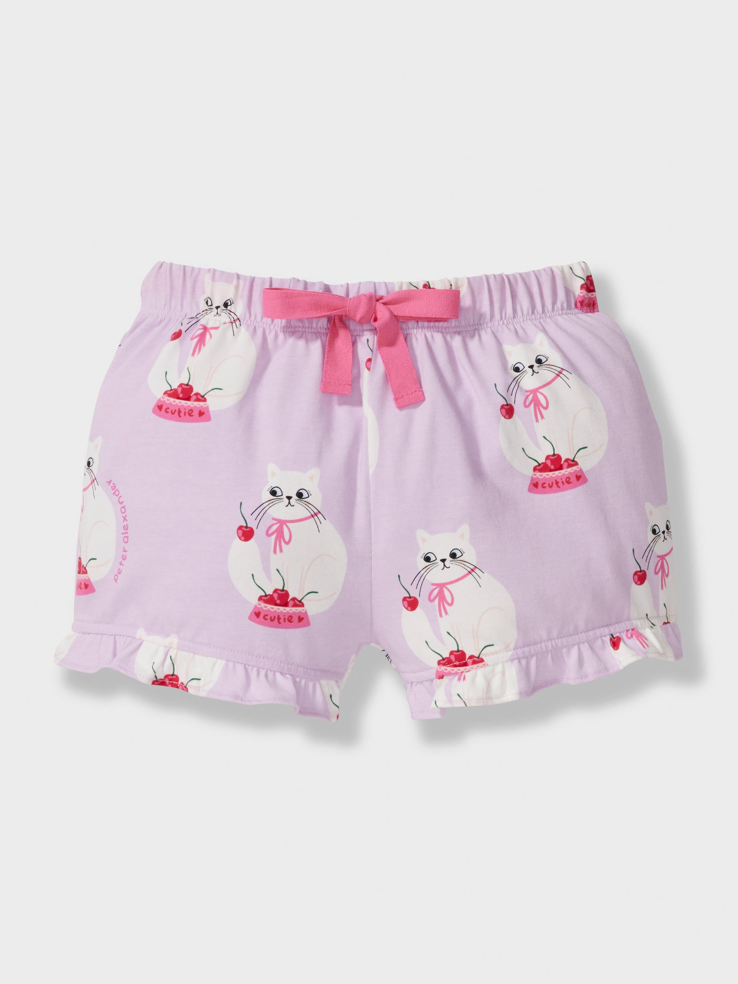 Jnr Girls Cherry Cat Short Pj Set